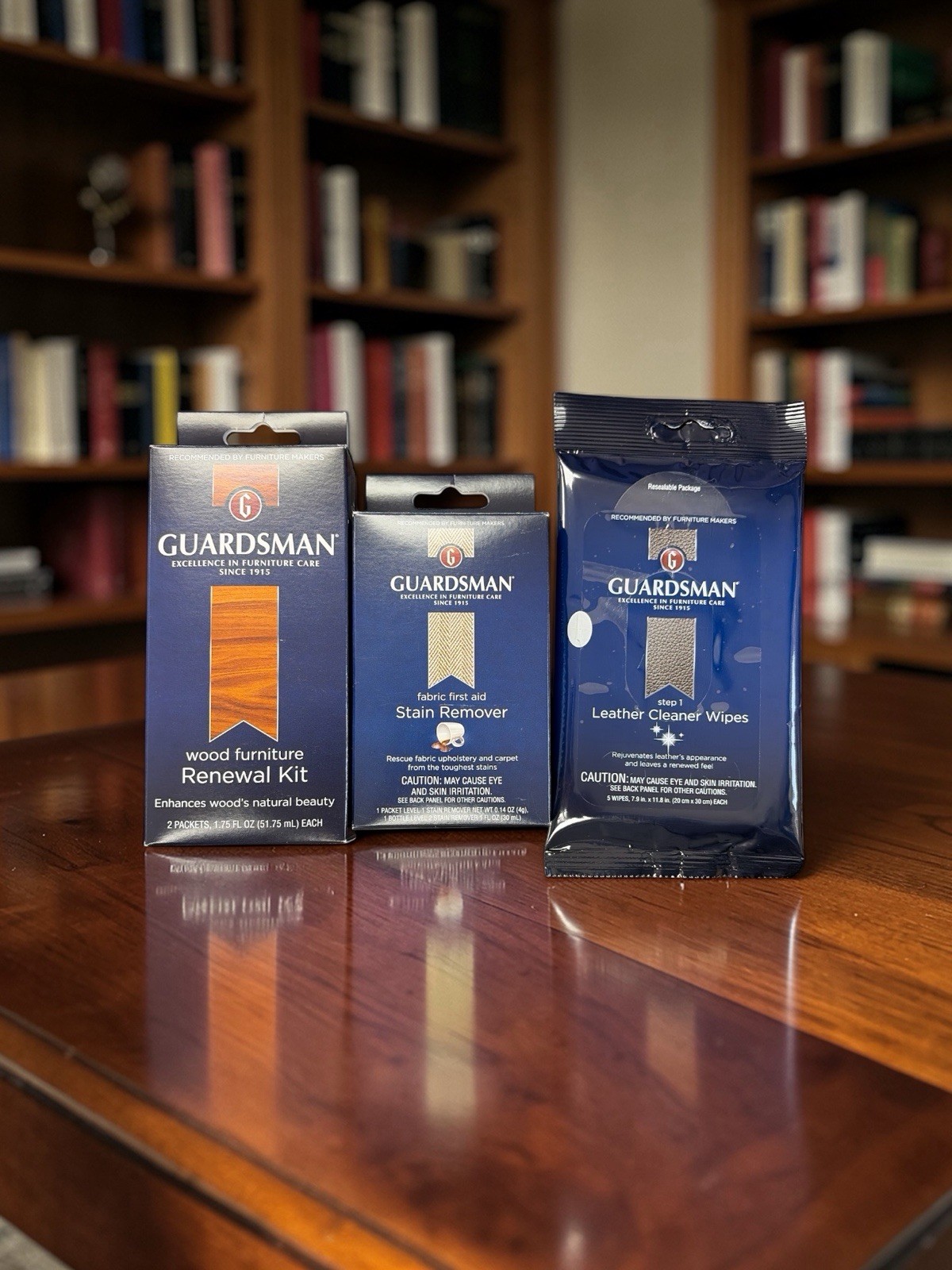 Guardsman Furniture Care Kit Bundle Wood Renewal Fabric Stain Remover Leather Cl