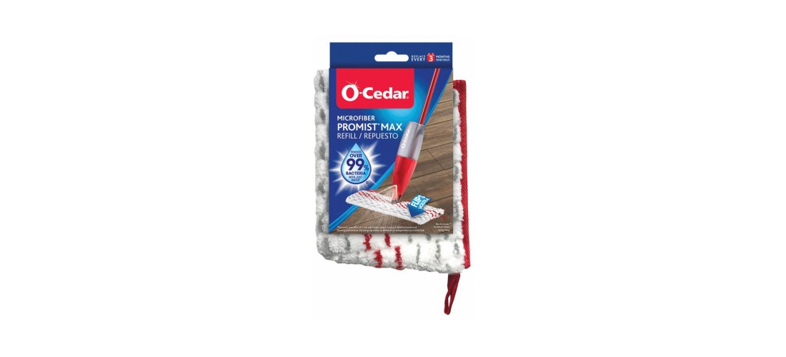 O-Cedar 163113 Mop Refill Pro Mist 9″ L Sponge Microfiber White