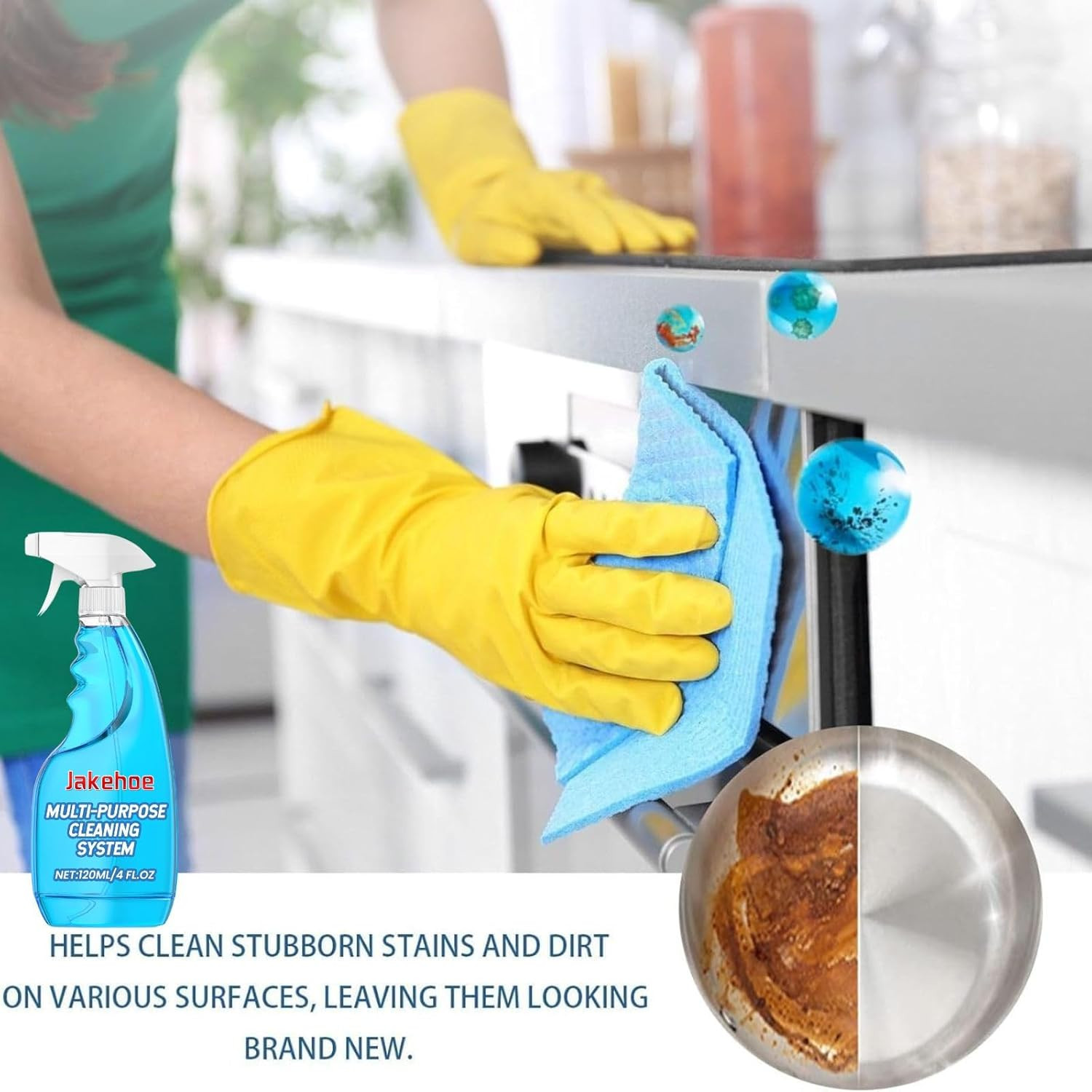 2PCS Spray Splash Cleaner, Splash Foam Spray All Purpose Cleaner, Suitable For C