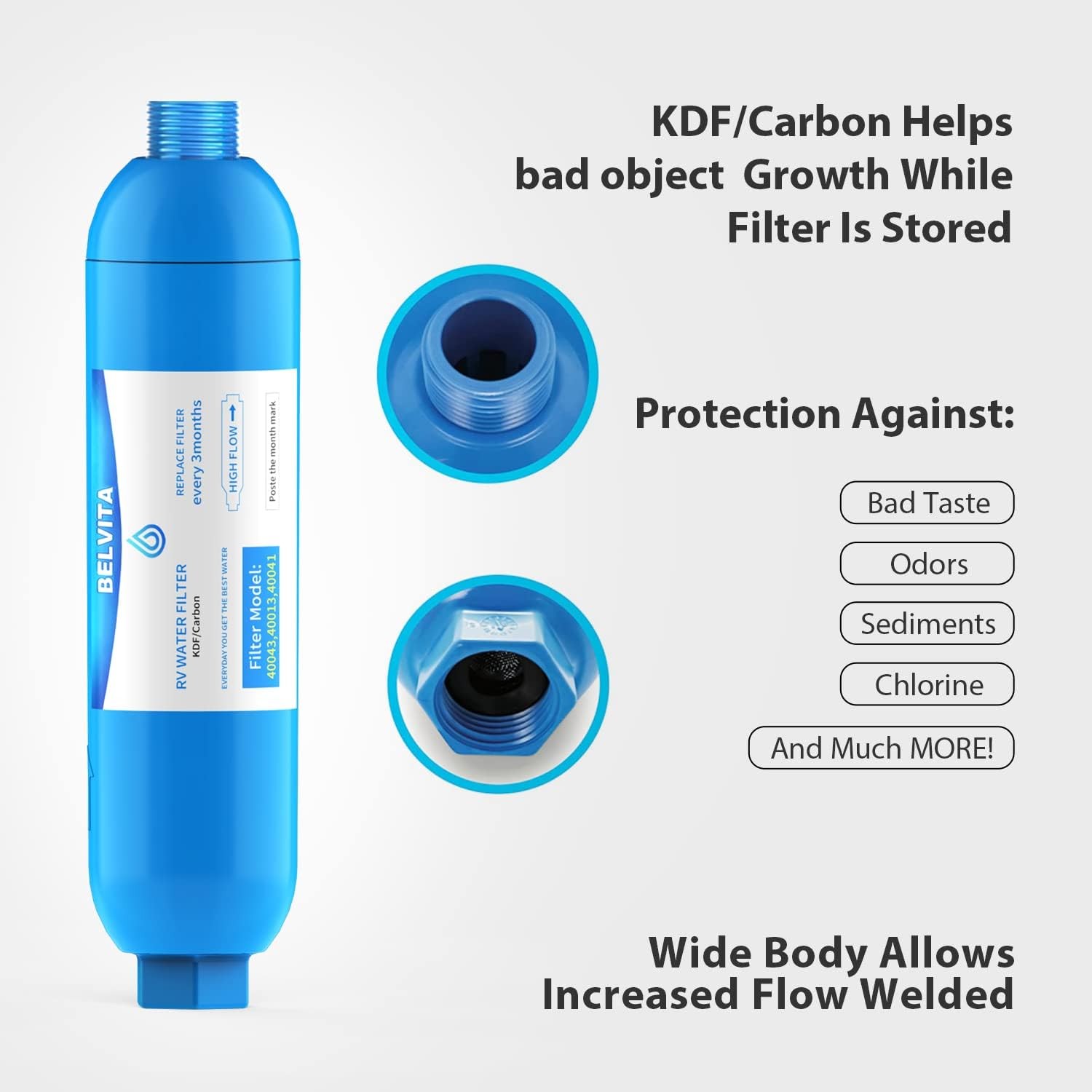 RV Inline Water Filter, Dedicated for RVs and Marines, 2 Pack Dr Color: blue 1