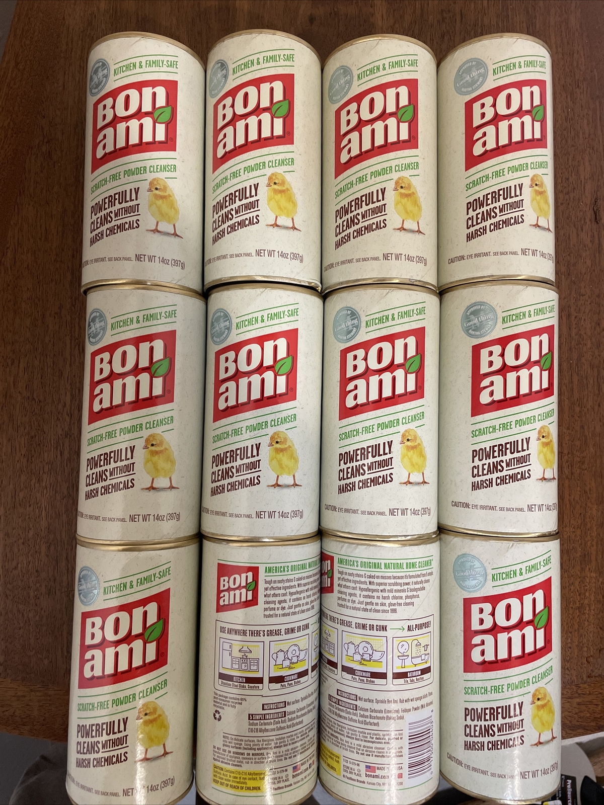(12) Bon Ami 04410 14 Oz Polishing Cleanser Cleaning Powder – Pack of 12
