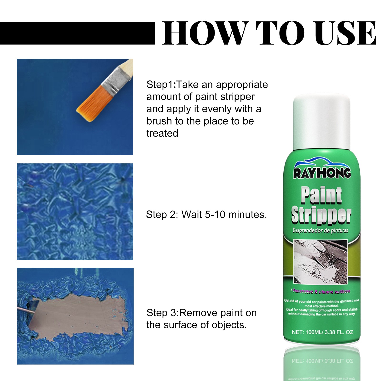 Stripping Paint Remover – Auto Wheel Metal Surface Non Trace Cleaning 🚗