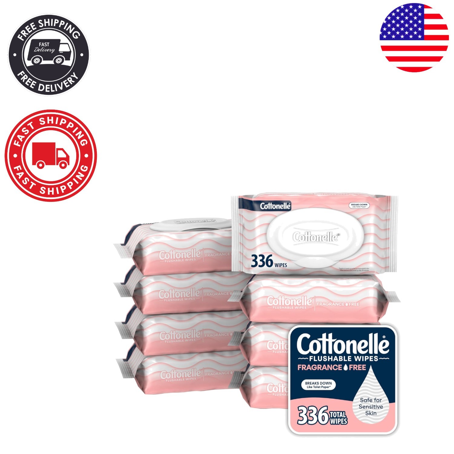 Soothing Cottonelle Fragrance Free Wipes – Perfect for Sensitive Adult Skin