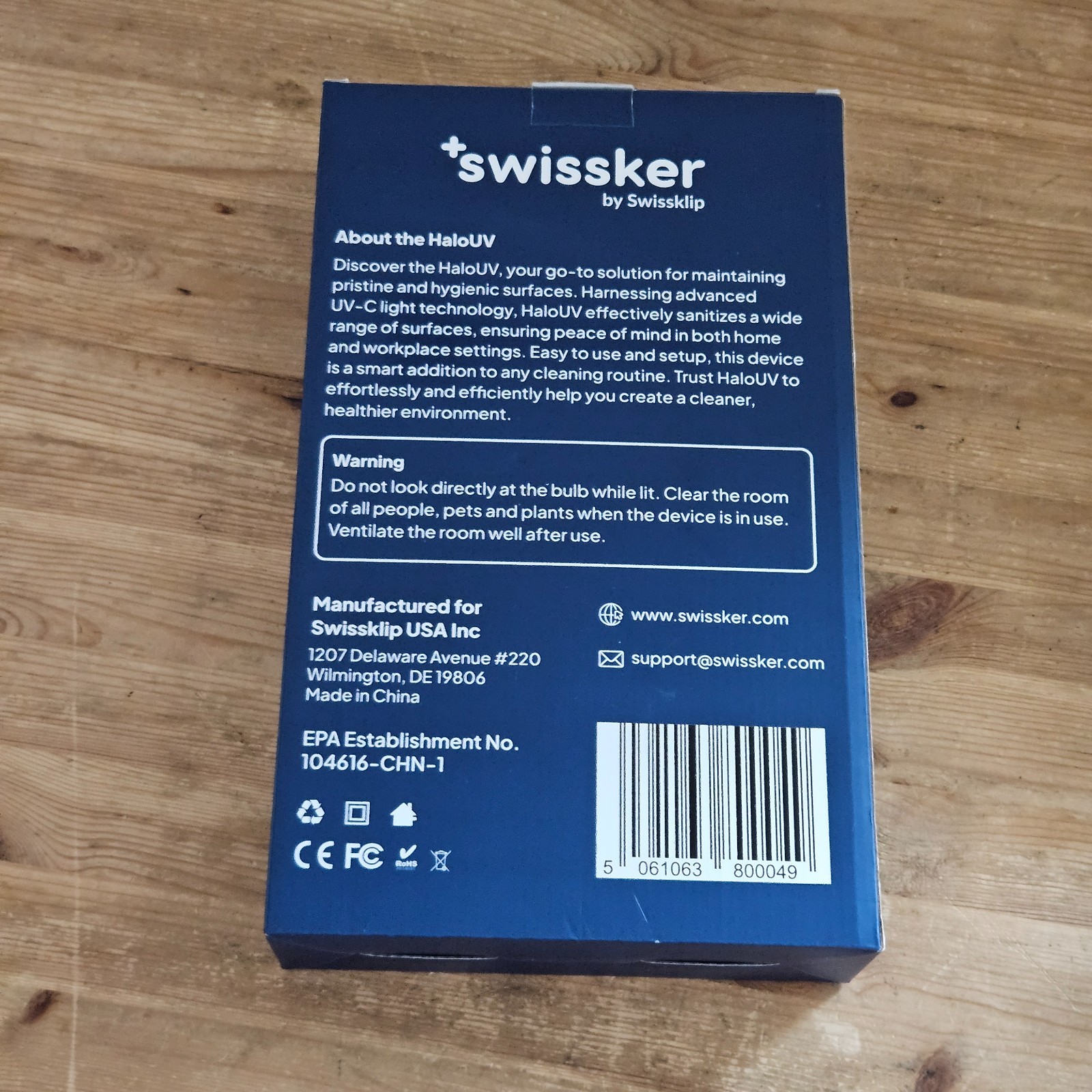HaloUV Swissker By Swissklip Powerful UV Light Enchanched Cleaniness & Hygeine