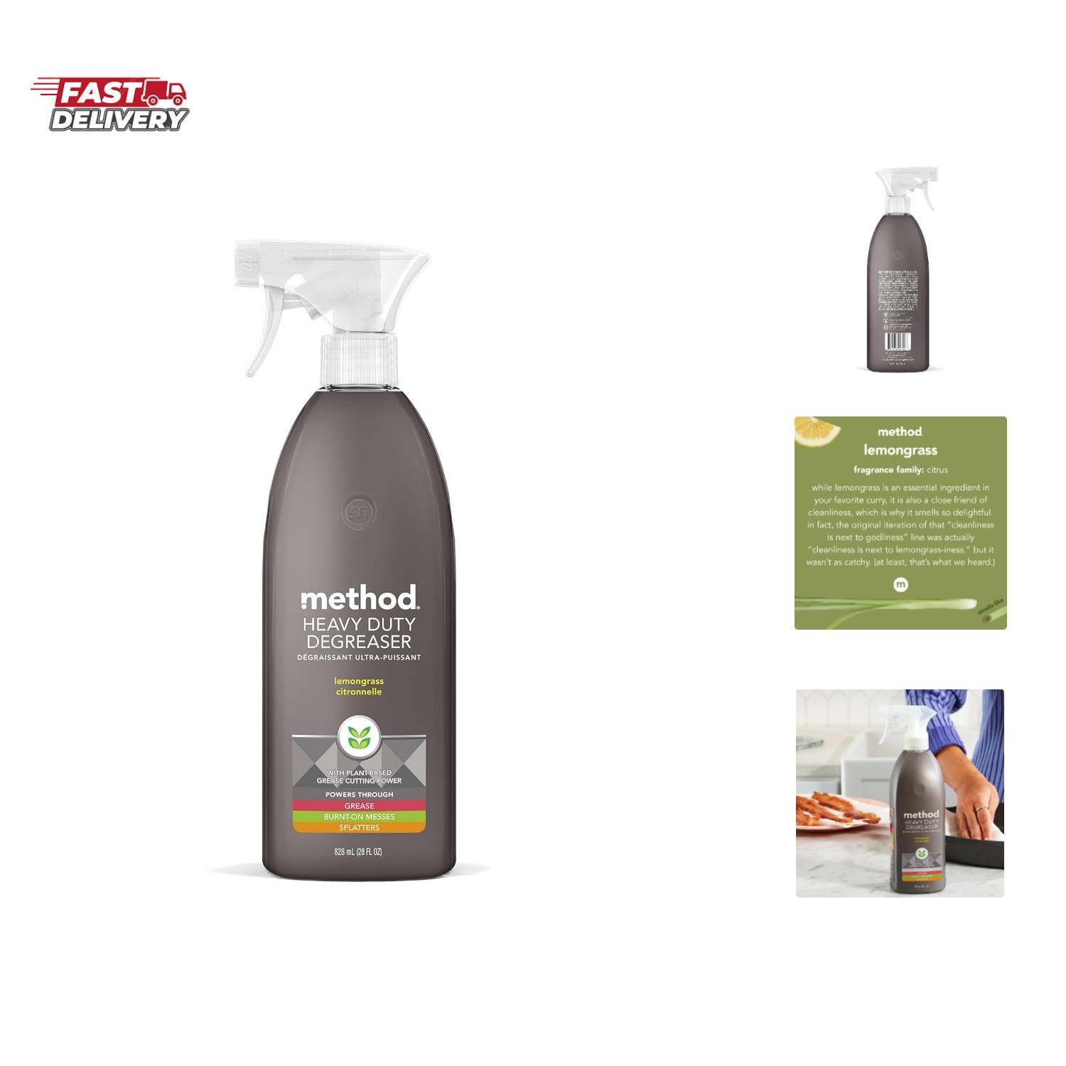 Heavy Duty Degreaser, Lemongrass Scent, Oven Cleaner & Stove Top Cleaner, 28 …
