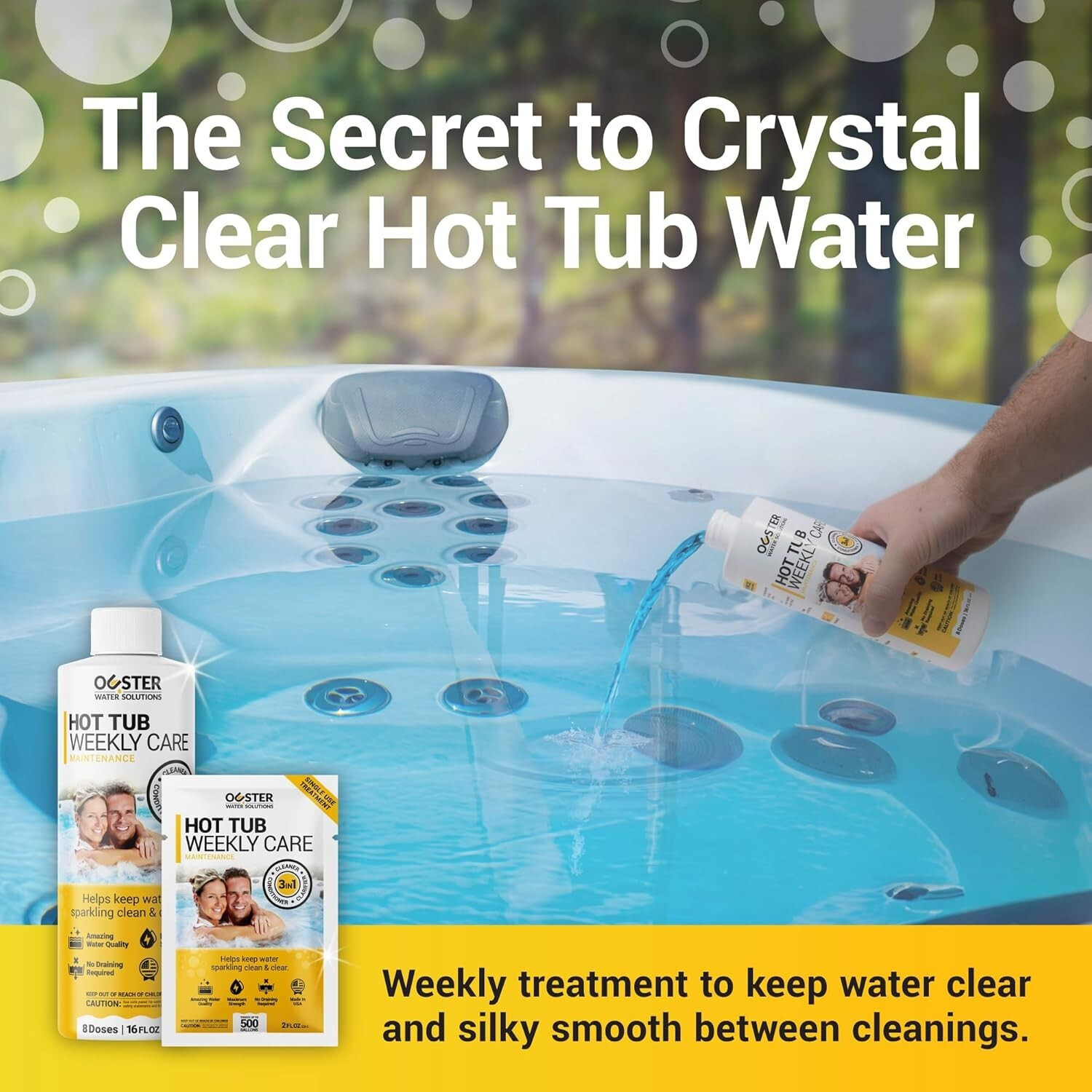 Effortless 3-in-1 Hot Tub Maintenance Solution – 16oz Cleaner for All Spas