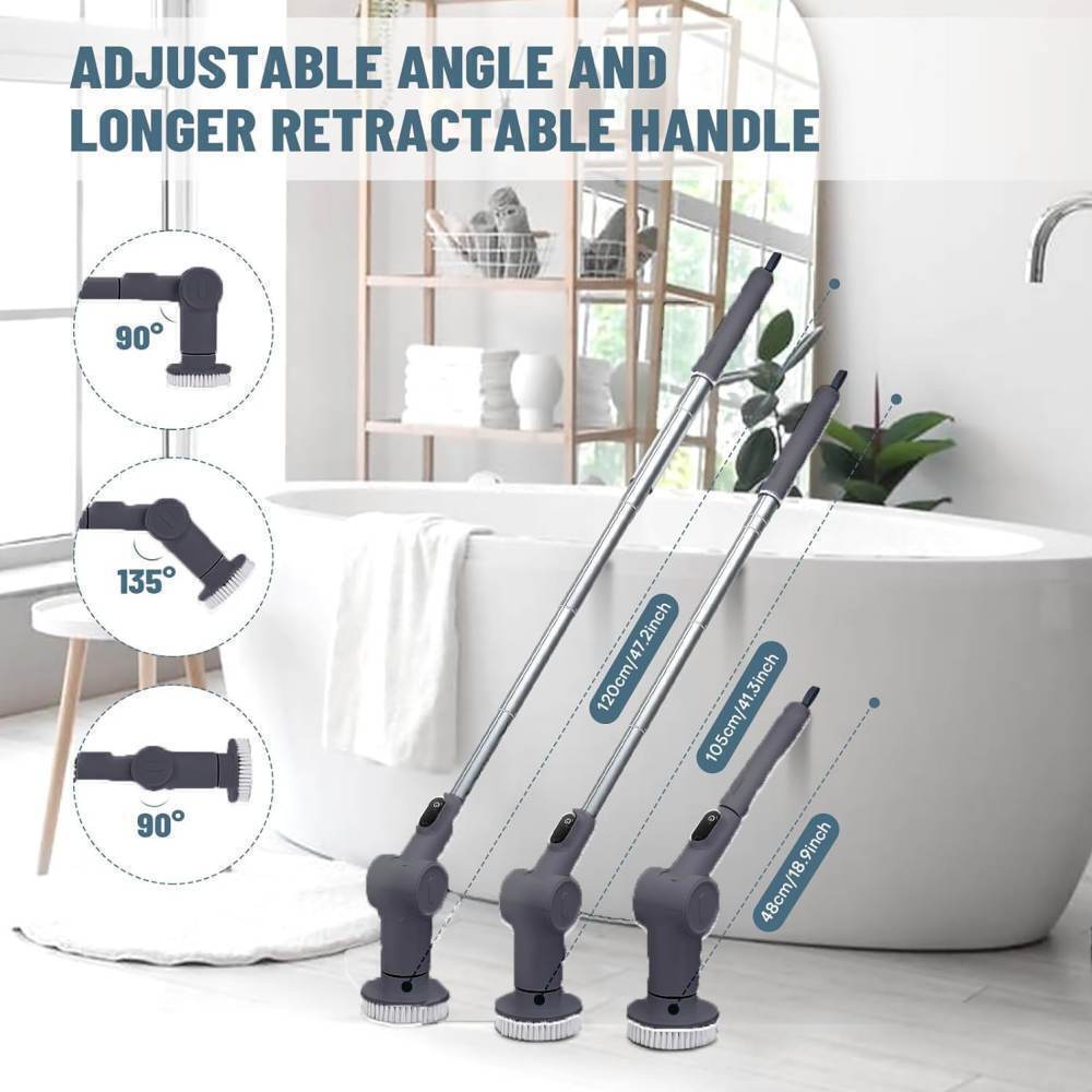 Q500 Electric Power Brush with 8 Cleaning Heads Cordless Rechargeable Cleaner