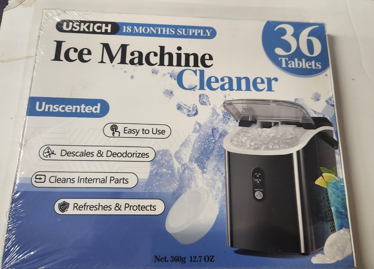USKICH Ice Machine Cleaner Tablets 36 Count Unscented 18 Months Supply