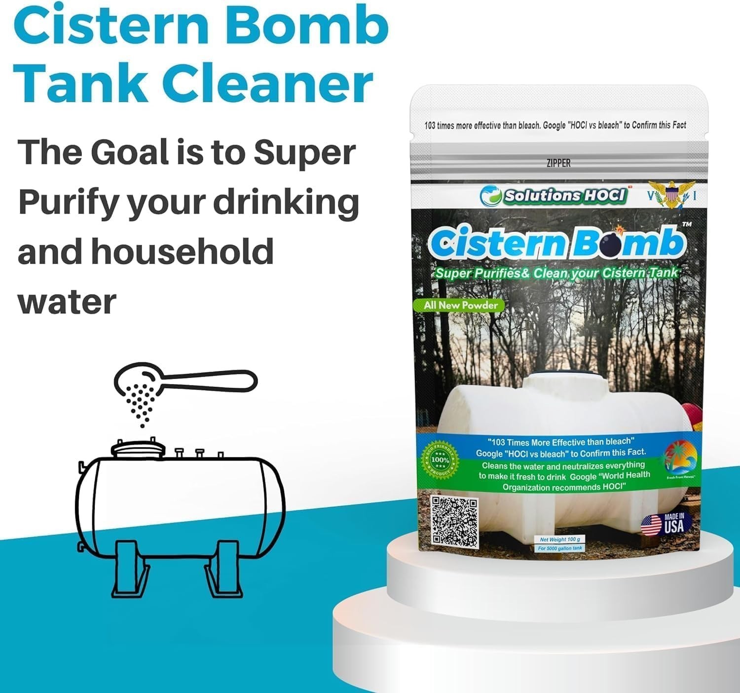 Cistern Tank Cleaner – Cistern Tank Bomb Cleaning Cleans your Cistern (100g