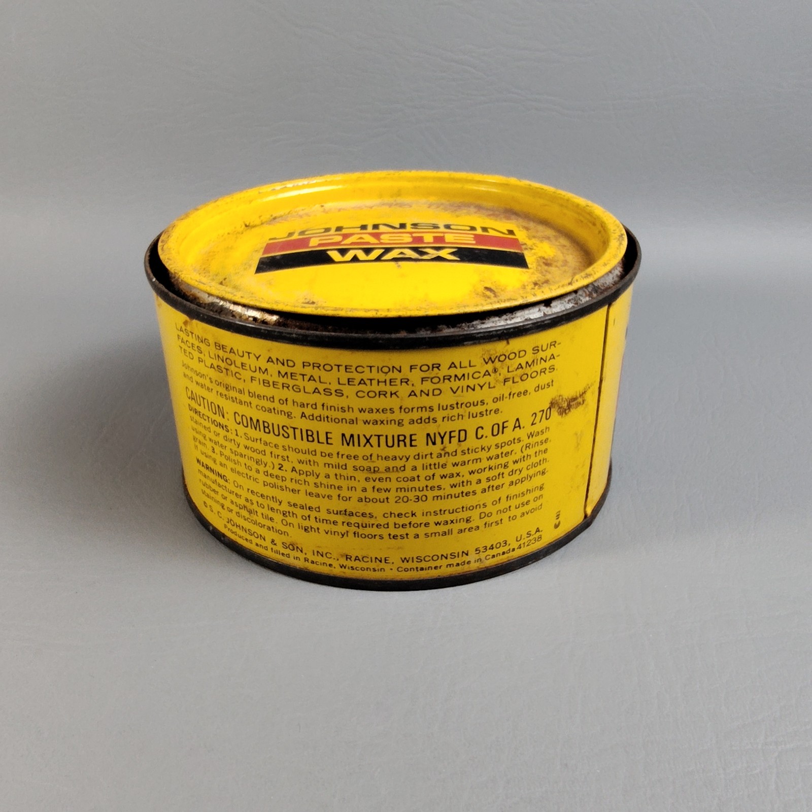 SC Johnson Paste Wax 16 oz 70% Full Original Formula Discontinued Weighs 14.7