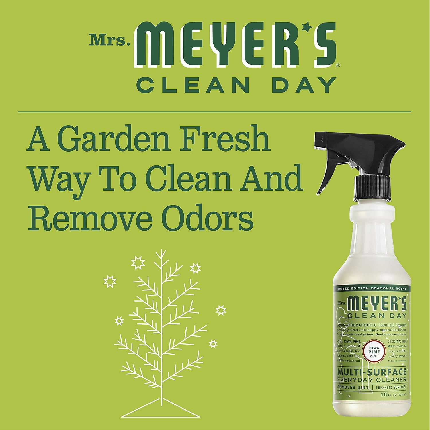 MRS. MEYER’S CLEAN DAY Multi-Surface Cleaner Spray, 16 Oz Pack of 3
