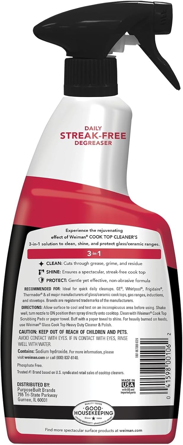 Cooktop & Oven Cleaning Spray – 6-Pack Streak-Free Formula