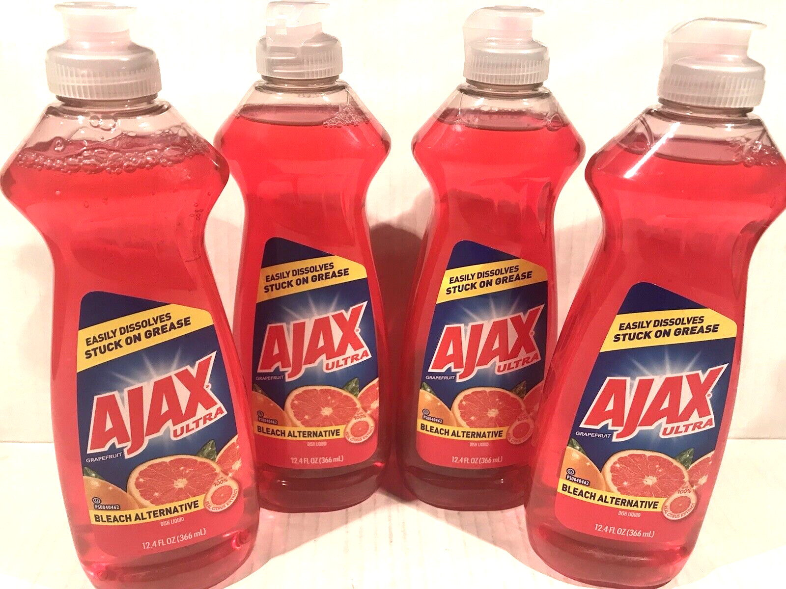 Ajax Ultra Grapefruit Dish Washing Detergent Liquid Soap 12.4oz 4 Pack NEW