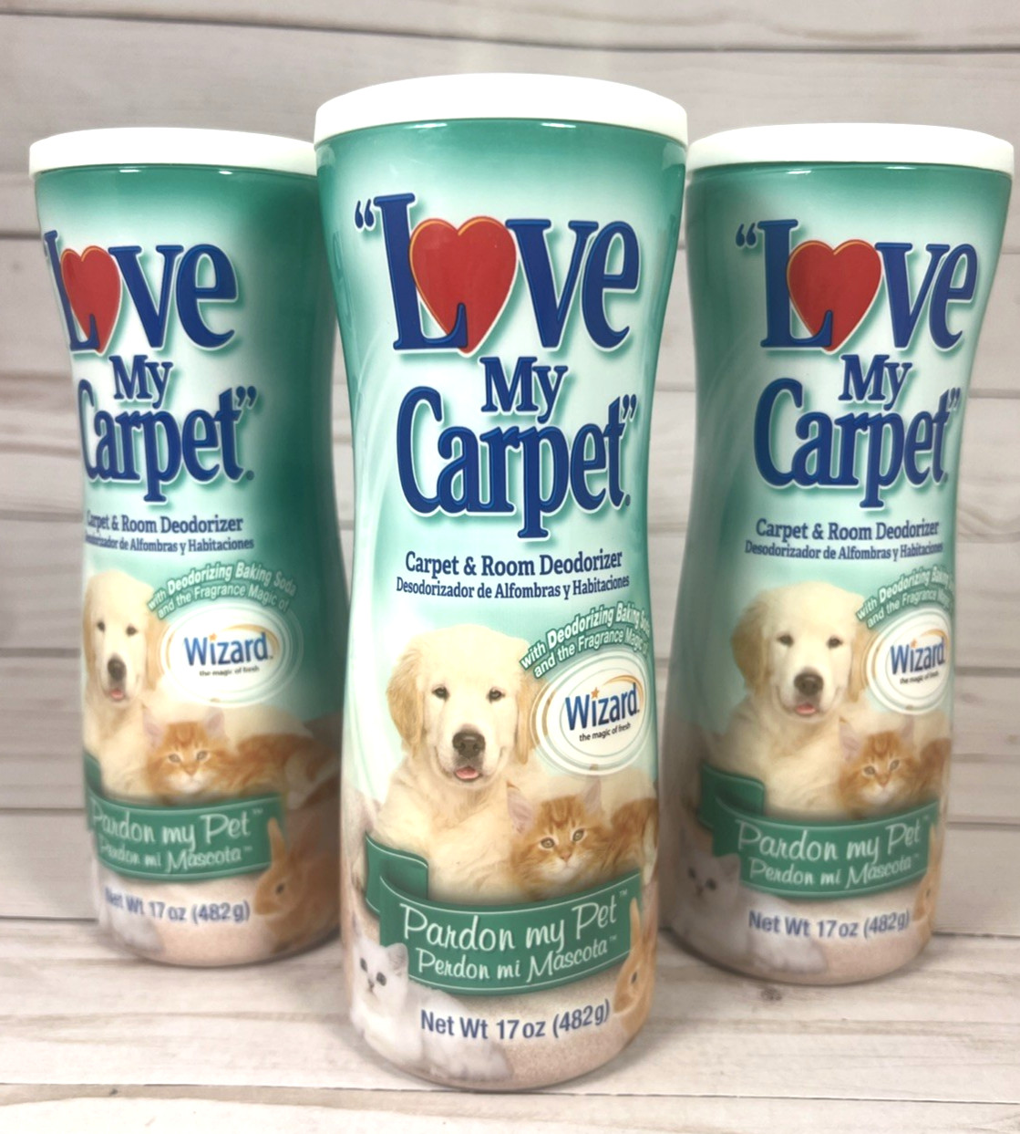 Love My Carpet Pardon My Pet Wizard Carpet & Room Deodorizer 17oz (3Pack) 4/27