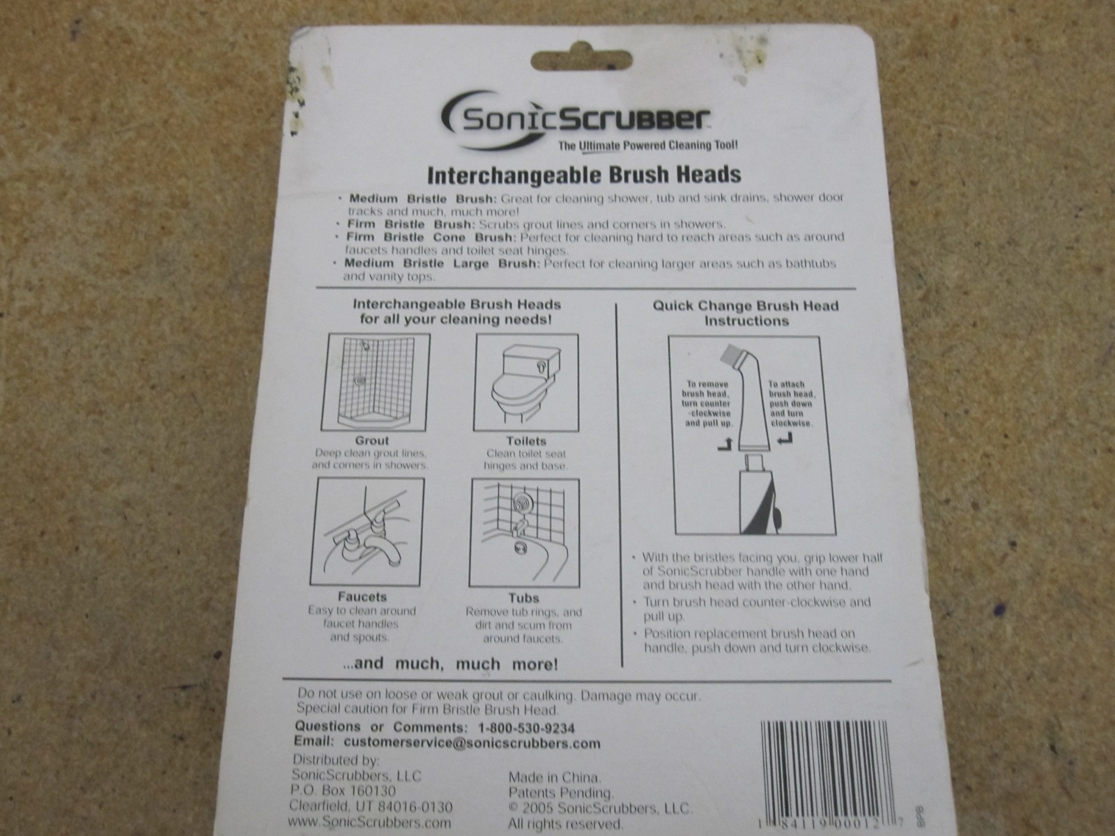 Sonic Scrubber Replacement Brush Heads Bathroom Cleaning Tool NEW