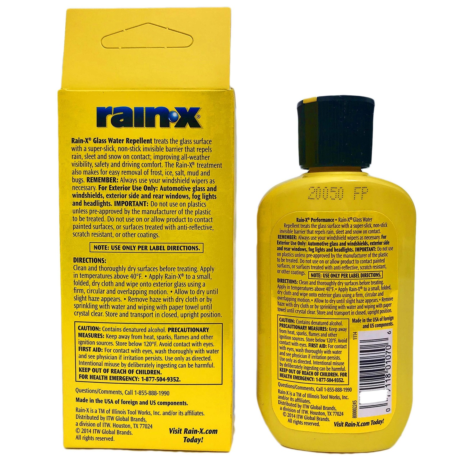 Rain-X Original Windshield Treatment Glass Water Repellent 2liquid