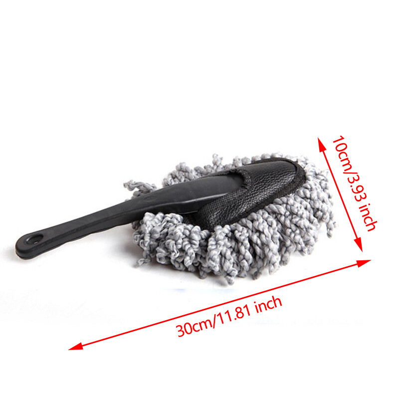 1Pc Super Soft Microfiber Car Dash Duster Brush Car Cleaning Home Kitchen C Gray