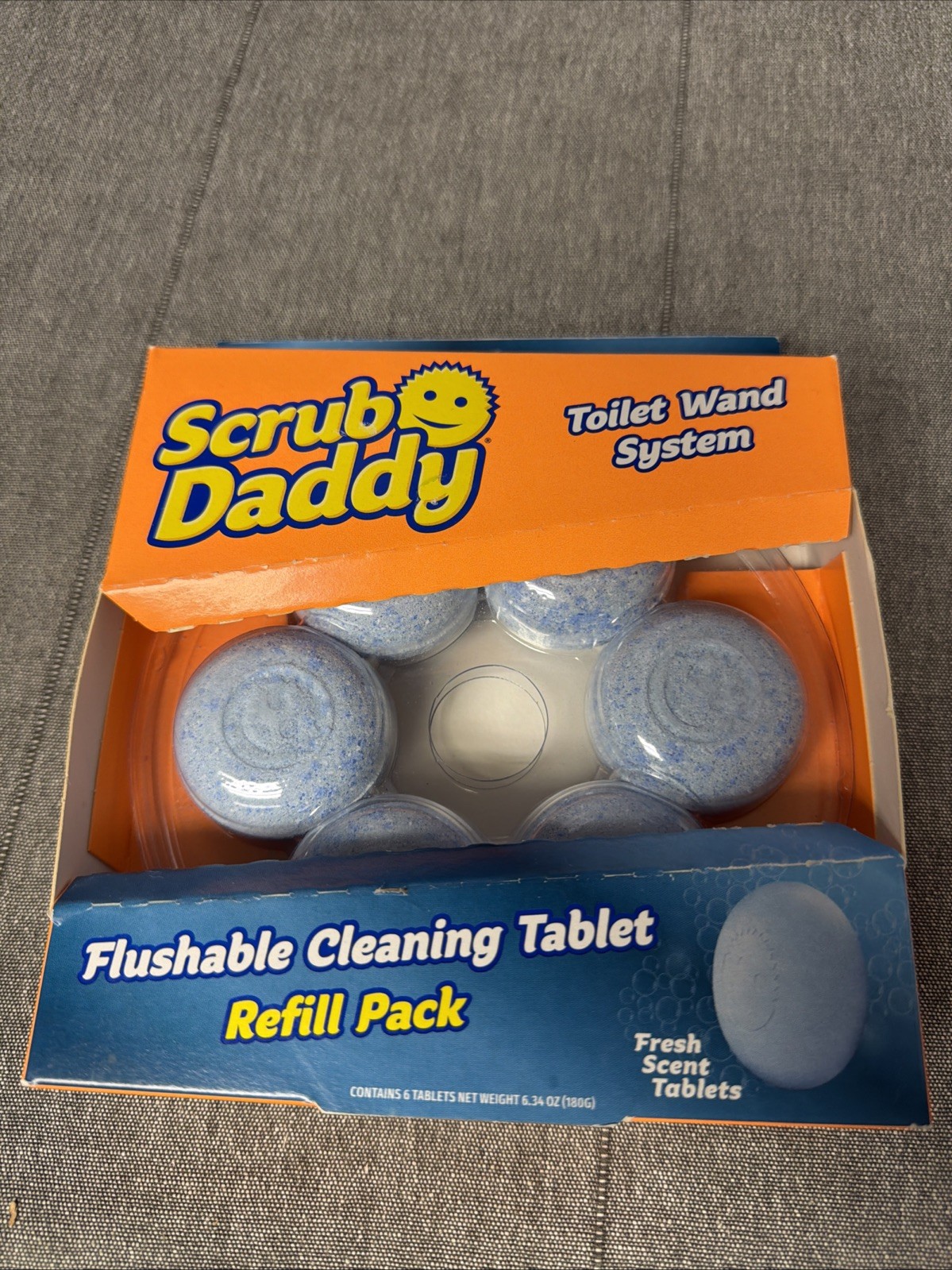 Scrub Daddy Flushable Dissolving Cleaning Tablet Refill 6 Pack For Toilet Wand