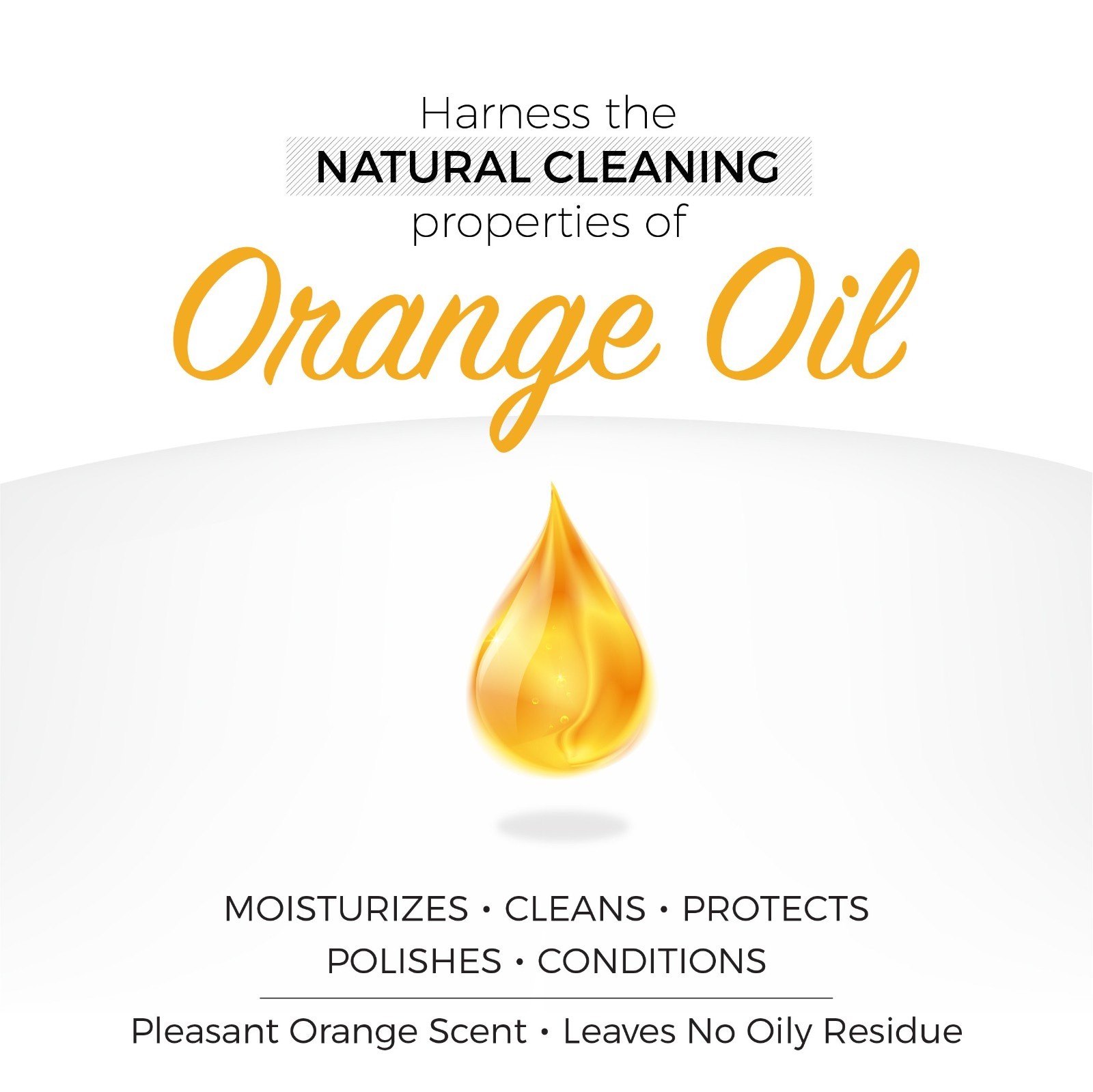 Wood Cleaner & Polish Spray – Real Orange Oil, Luster Finish, Restores Cabinets