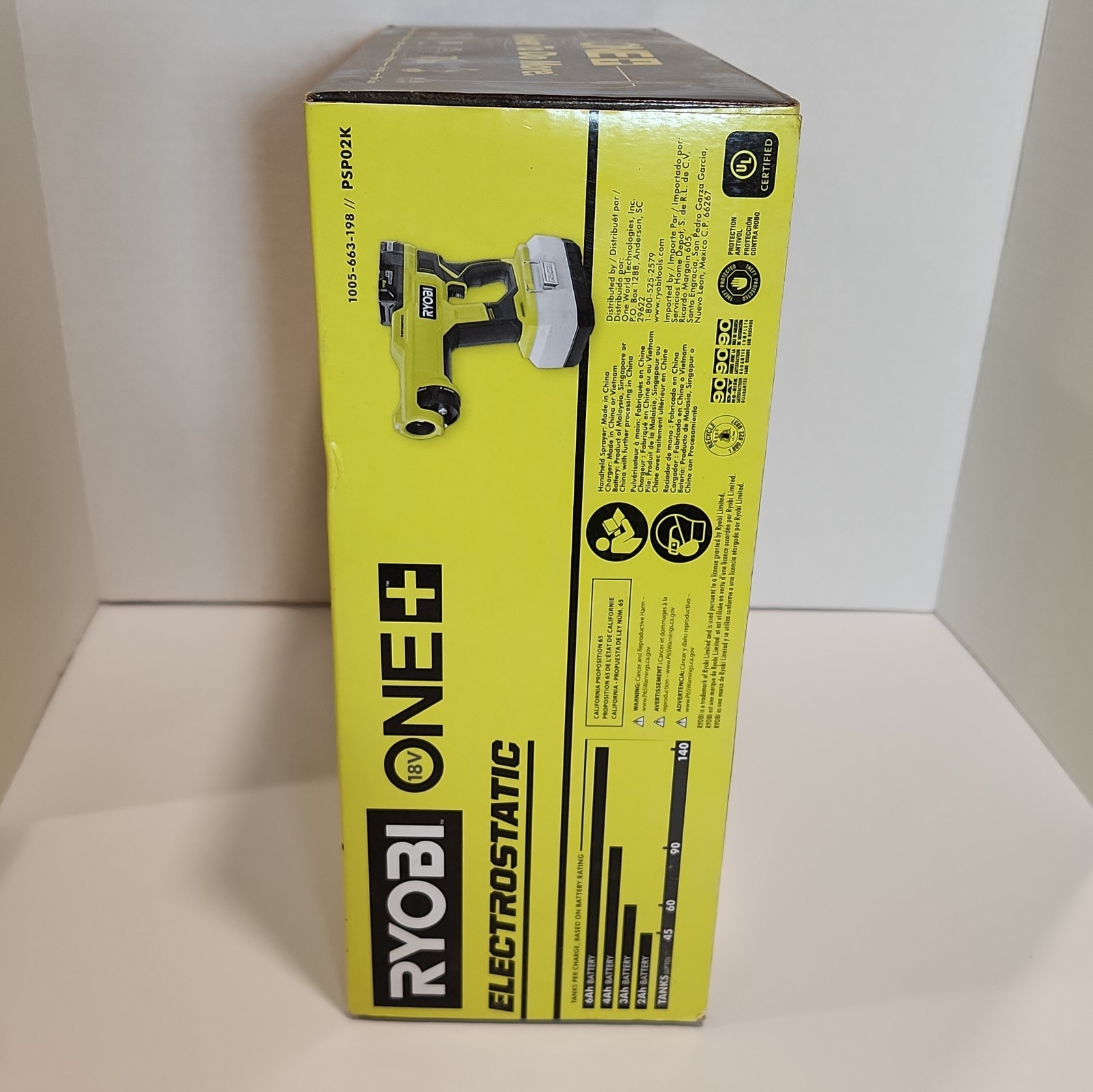 Ryobi 18V ONE+ Handheld Electrostatic Sprayer Kit WITH BATTERY AND CHARGER