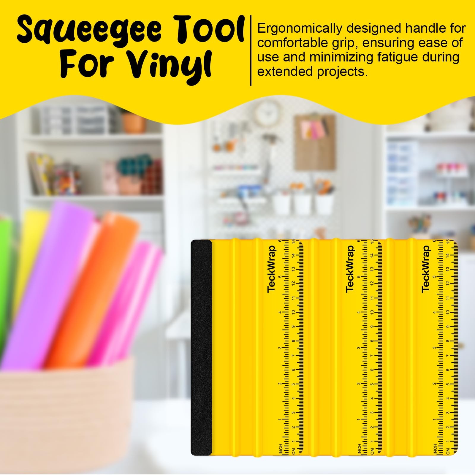 Professional Plastic Squeegee Tool for Vinyl Decals, Stickers, and Wallpaper