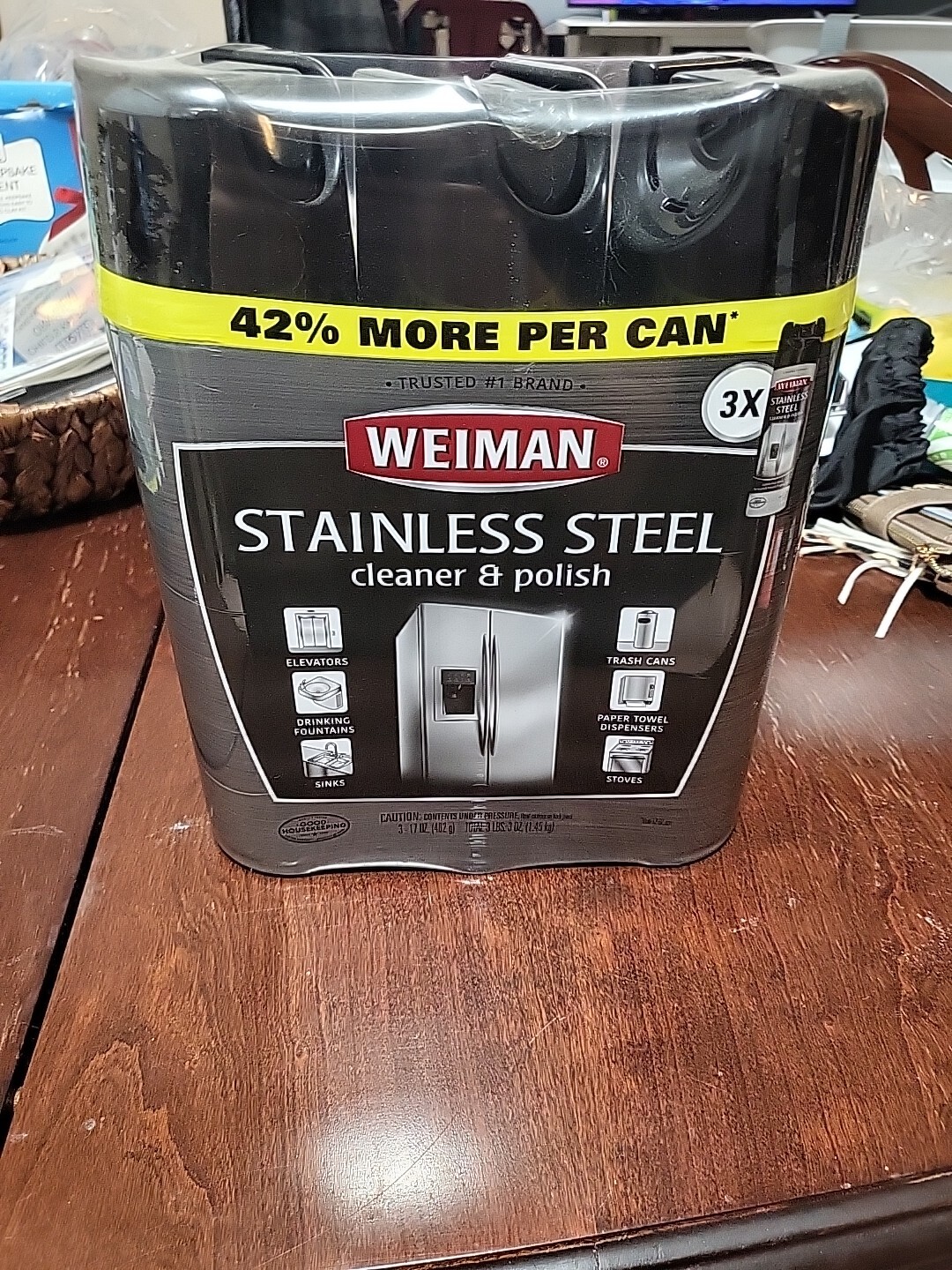 Weiman Stainless Steel Cleaner and Polish, 17oz – 3 Pack