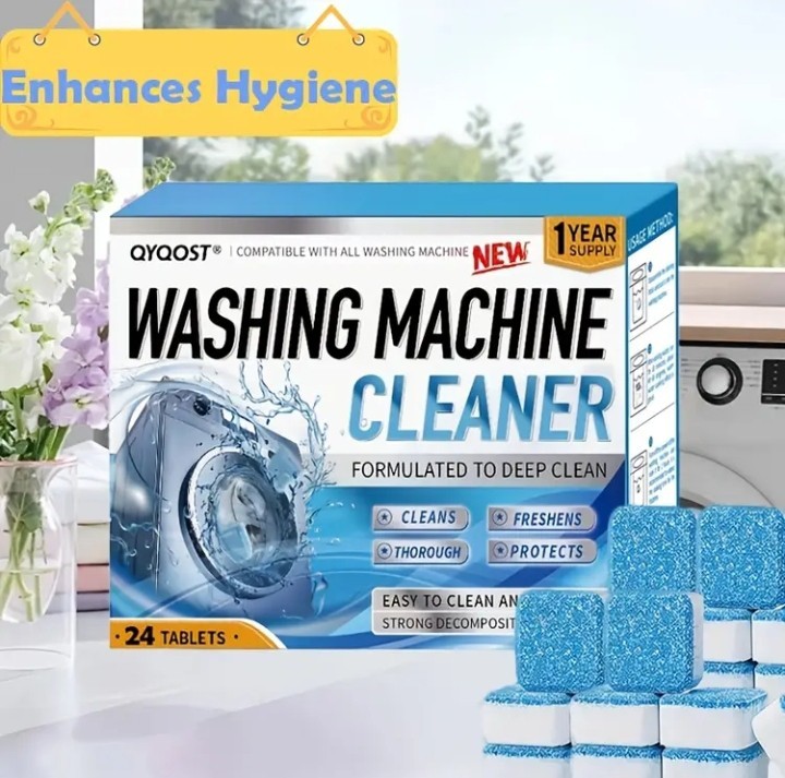 ACTIVE Washing Machine Cleaner Descaler Deep Cleaning (24 Tablet) Front Top Load