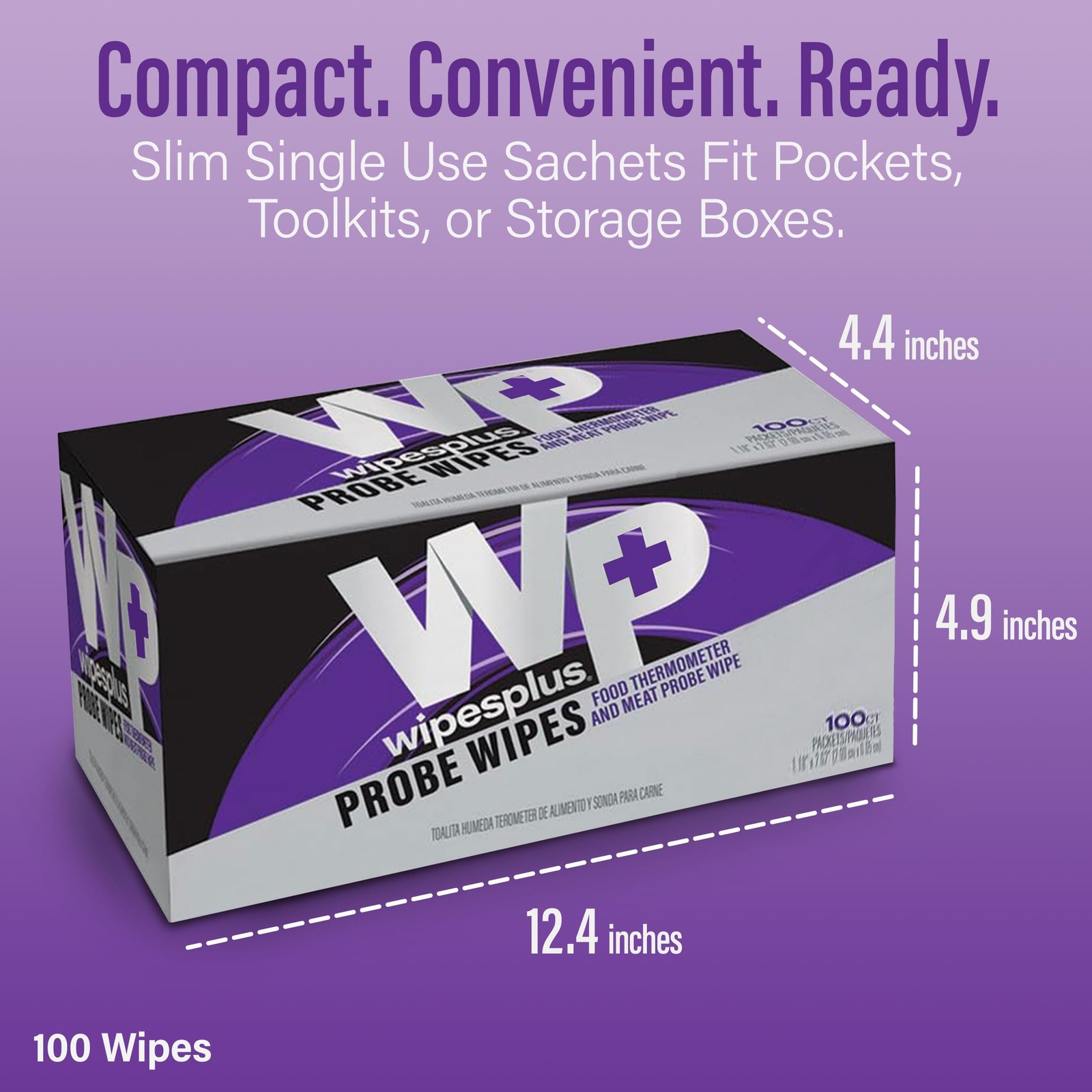 Wipesplus Thermometer Probe Wipes 70 Isopropyl Alcohol Wipes Individually