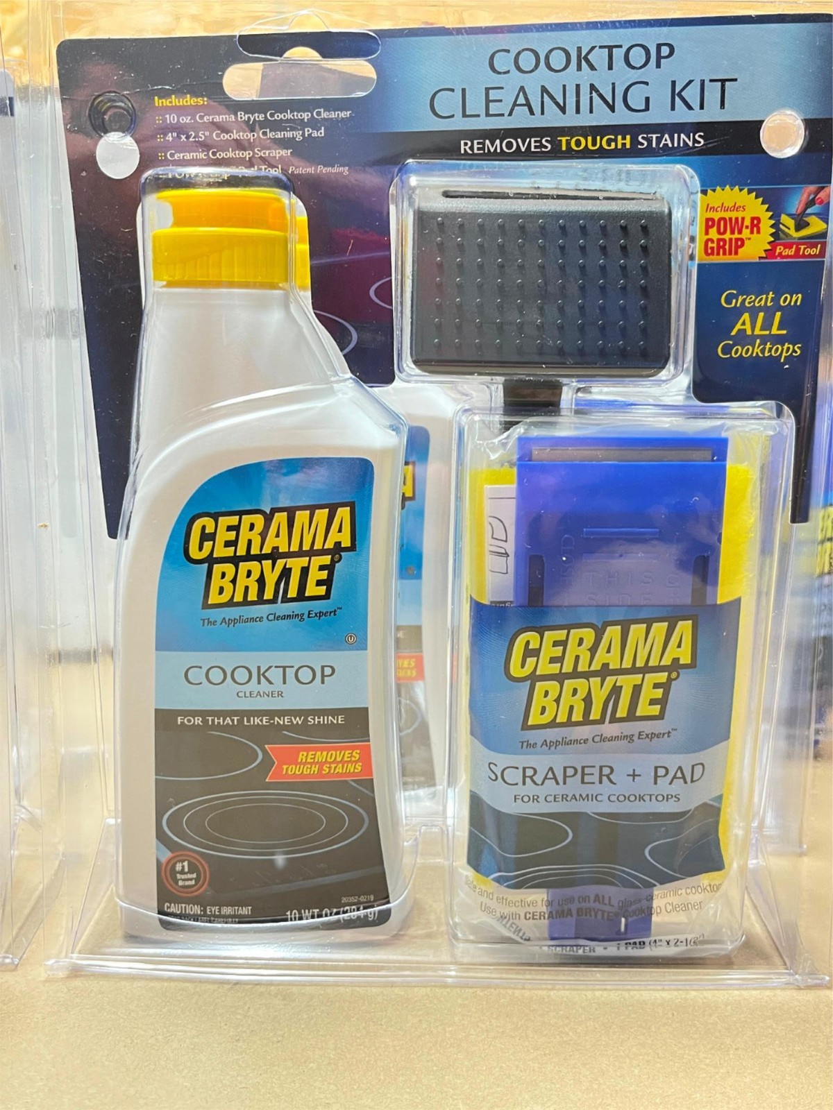 6x Cerama Bryte Glass Cooktop Cleaning Kit for Stove Range Cleaner