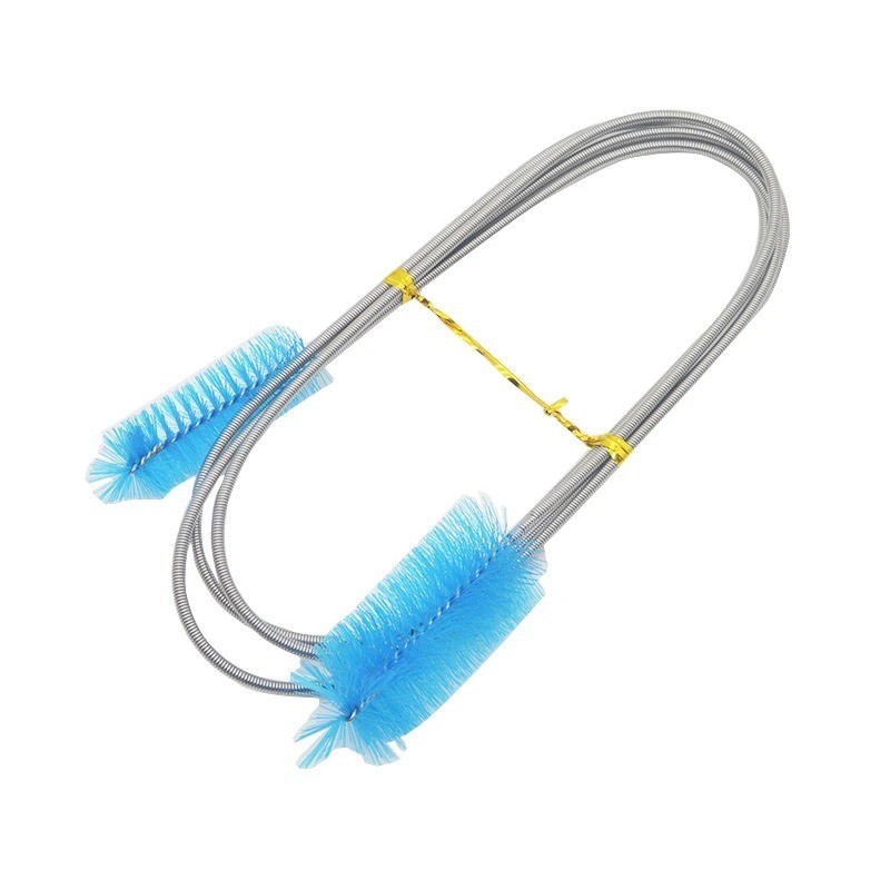 Flexible Long Drain Brush Set, Premium 2 Piece Kit with Double Ended and Stainle