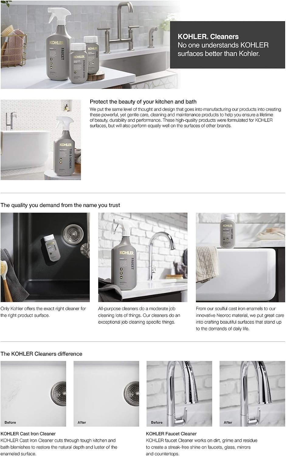 Multi-Surface Cleaner – Eco-Friendly Tub & Shower Formula for Residue-Free Shine