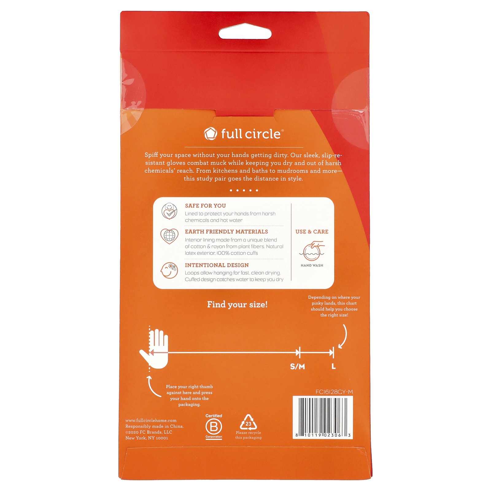 Splash Patrol, Natural Latex Cleaning Gloves, Size S/M, Grey, 1 Pair
