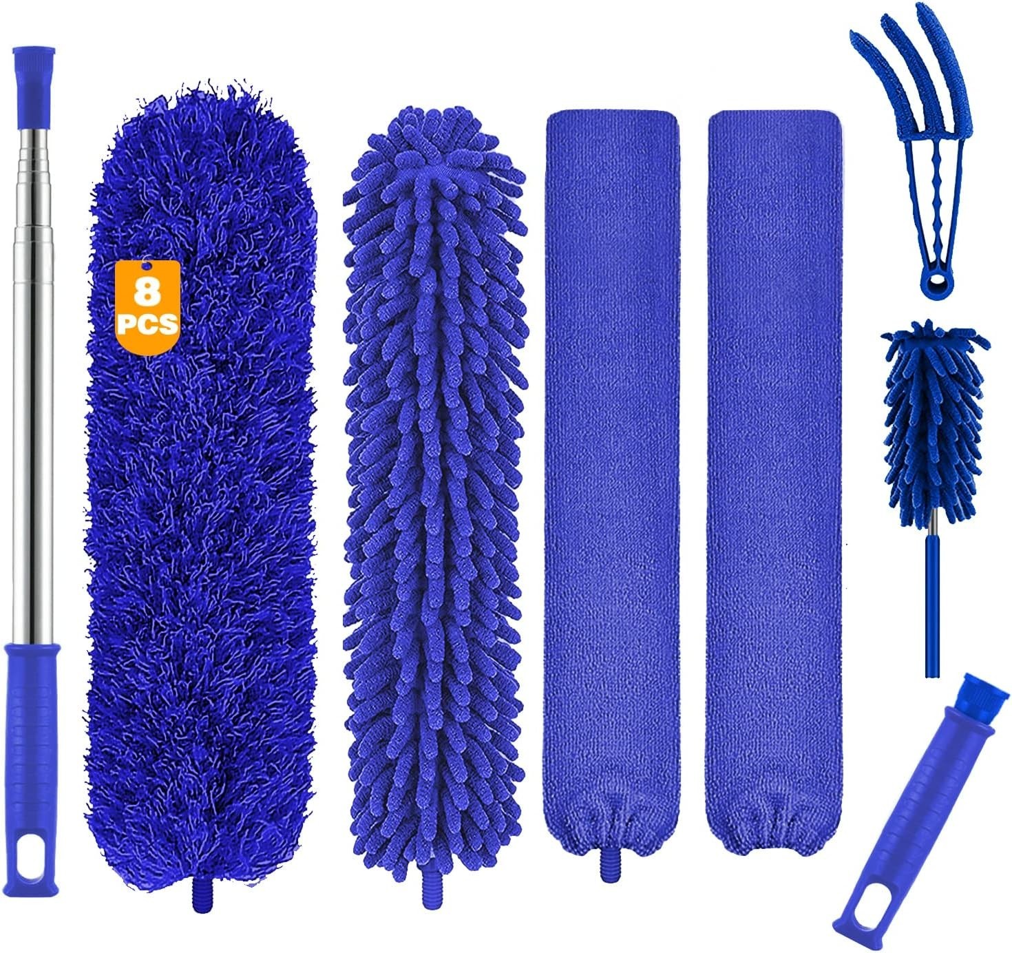 Washable Microfiber Duster with Detachable Head – 8PCS for Versatile Use