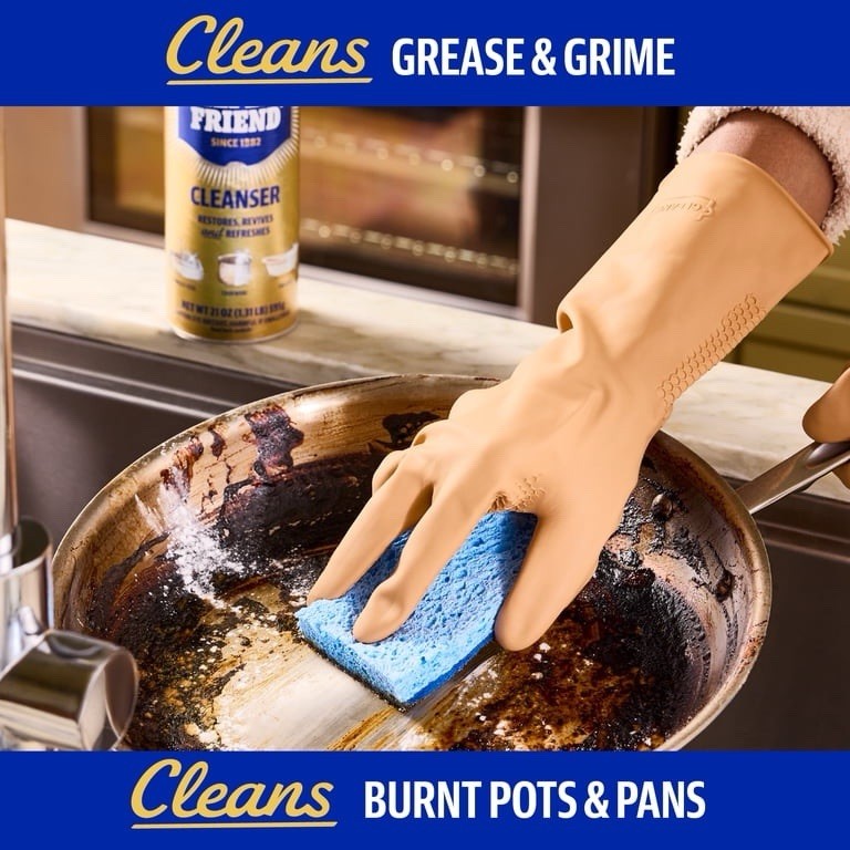 2 Pack Bar Keepers Friend Cleanser Powder 21 oz Multi-Purpose Cleaner Since 1882