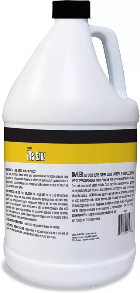 Rescare RK02B All-Purpose Water Softener Cleaner Liquid Refill, 1 Gallon,