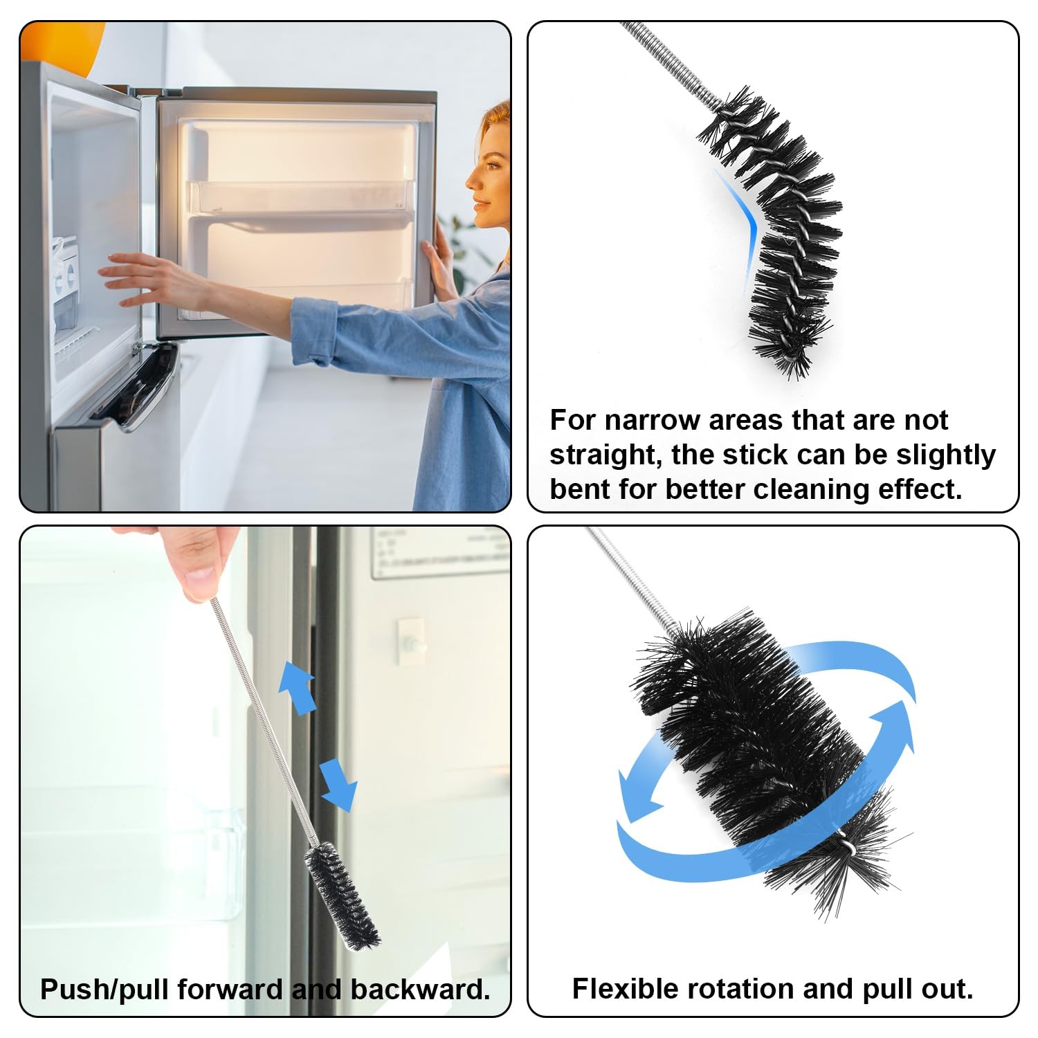 Flexible Tube Brushes, 66.93-Inch Pipe Brushes Hose Cleaning Tool Long Drain …