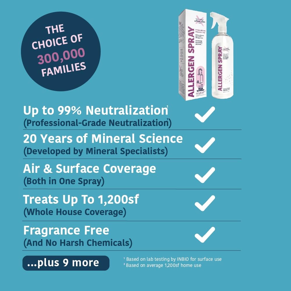 Allergen Spray, Pets, Dust Allergies & More, Air & Surface, Just Add Water, B…
