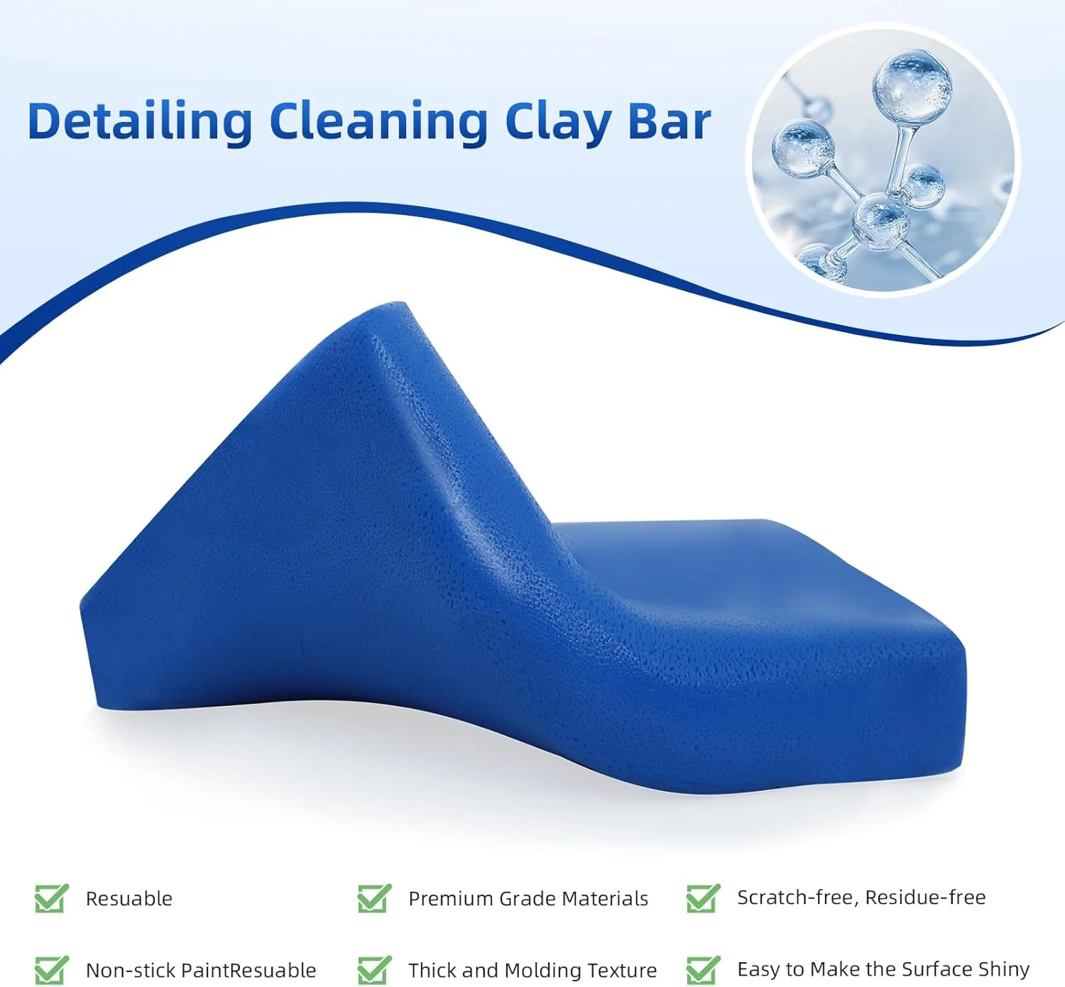 Car Clay Bar 4 Pack 400g, Premium Grade Clay Bars Auto Detailing Magic Clay Blue