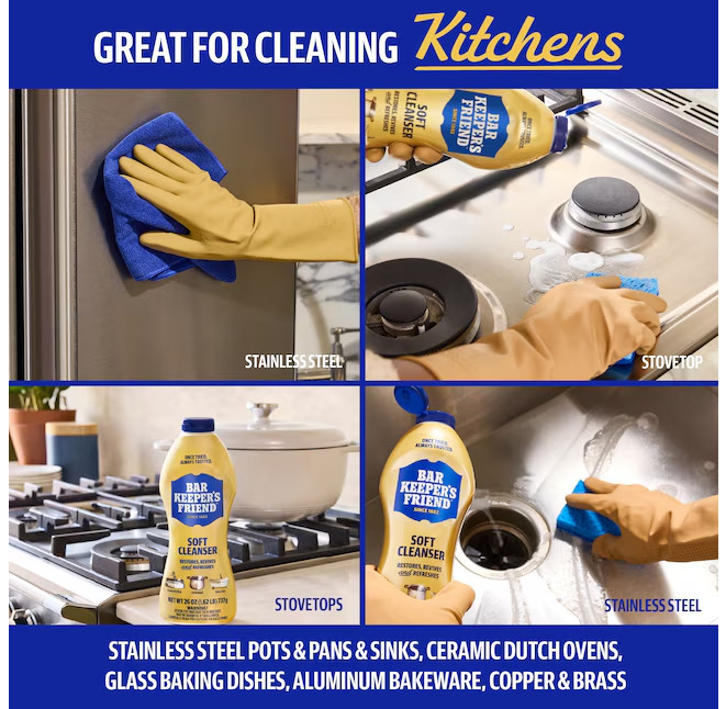 BAR KEEPERS FRIEND Liquid Cleanser All-Purpose Cleaner – 26 oz