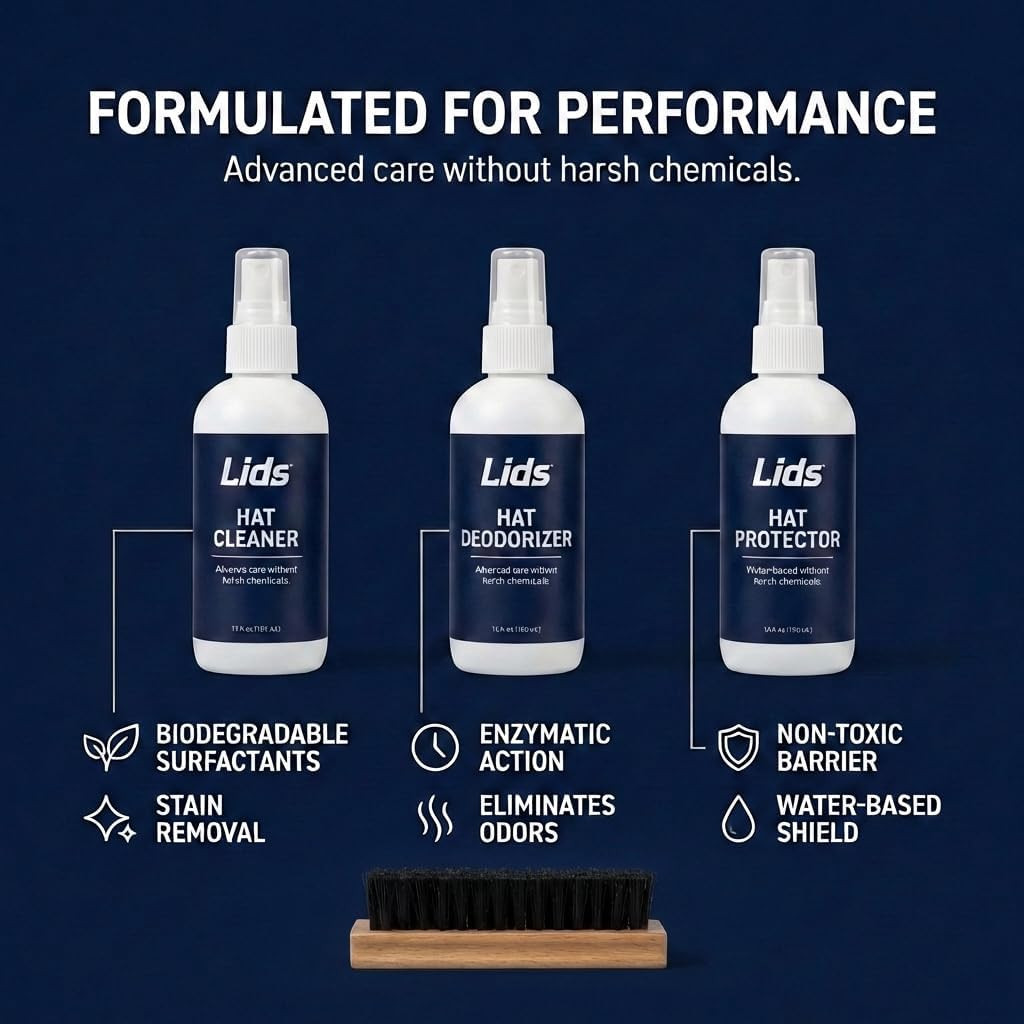Complete Hat Care Kit – Easy to Use Cleaner + Deodorizer + Protector + Premium B