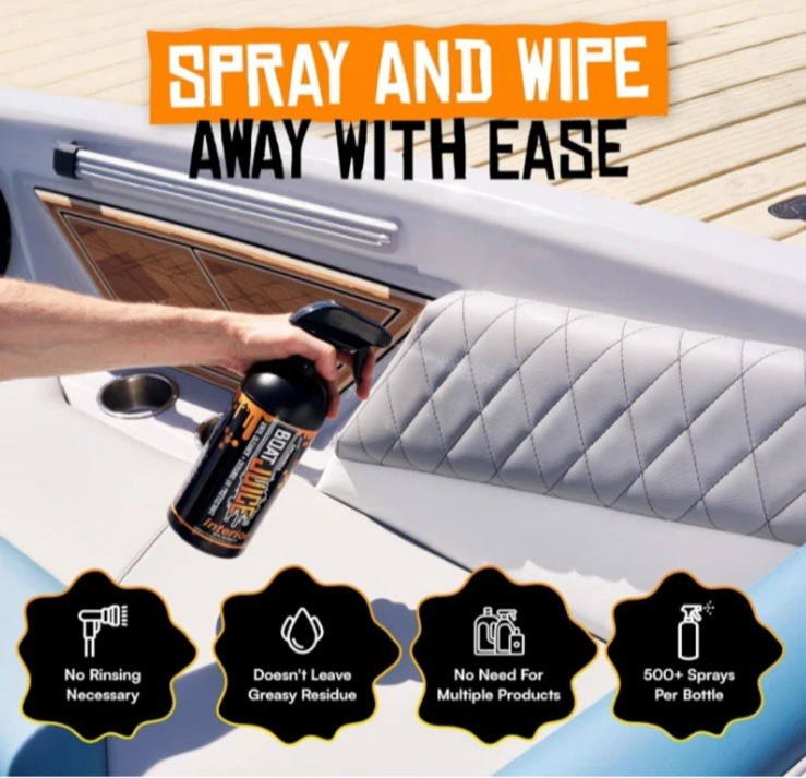 Boat Juice 2in1 Interior Boat Cleaner & Protectant Spray | Vinyl Boat Seat