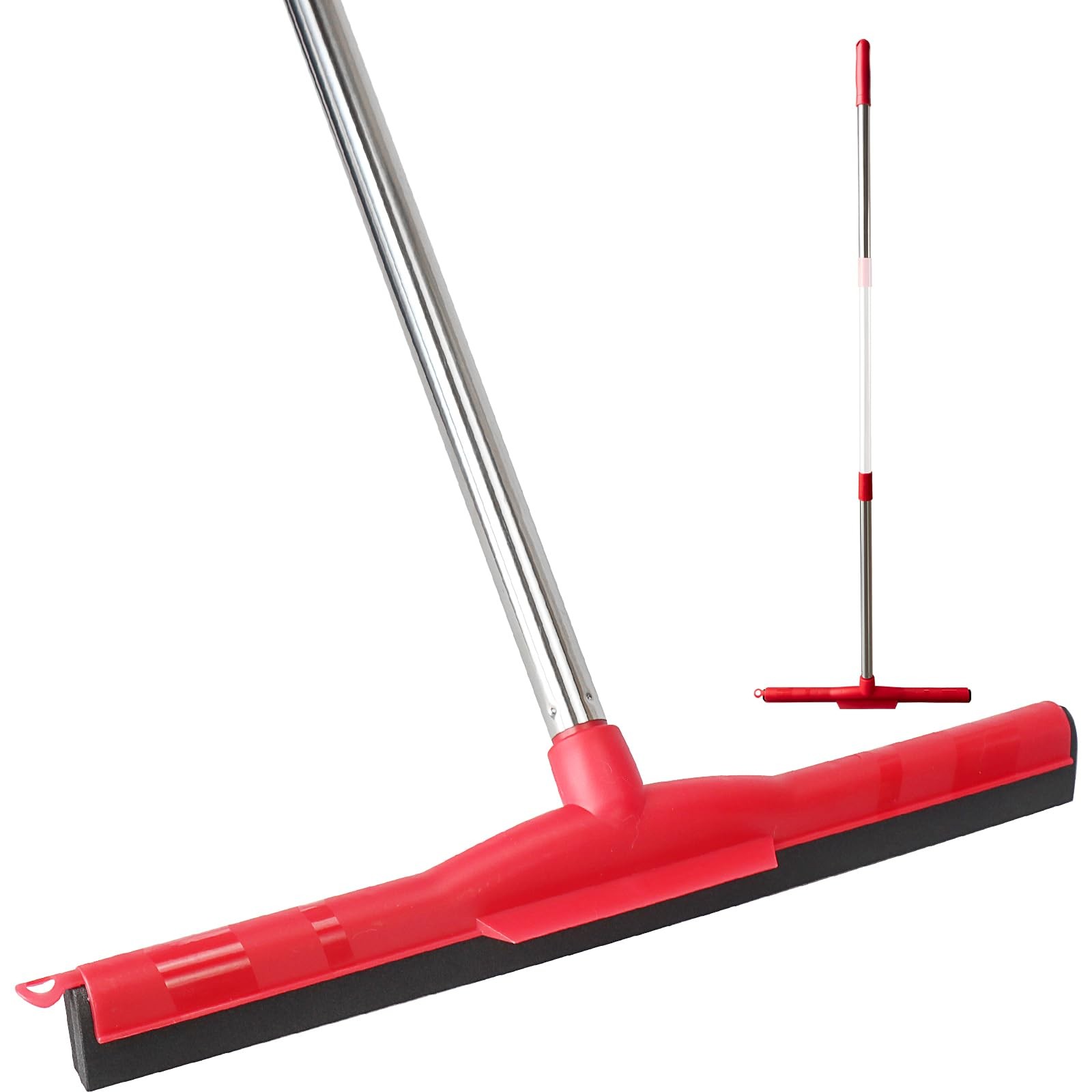 Floor Squeegee Scrubber Adjustable & Detachable Stainless Steel Handle Heavy …