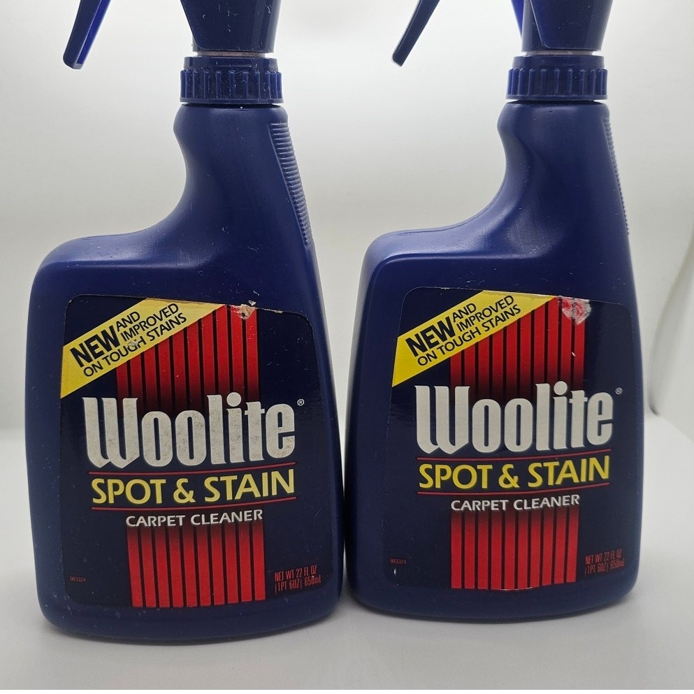 2 NEW Bottles Woolite Spot & Stain Carpet Cleaner Rug Vintage 1994