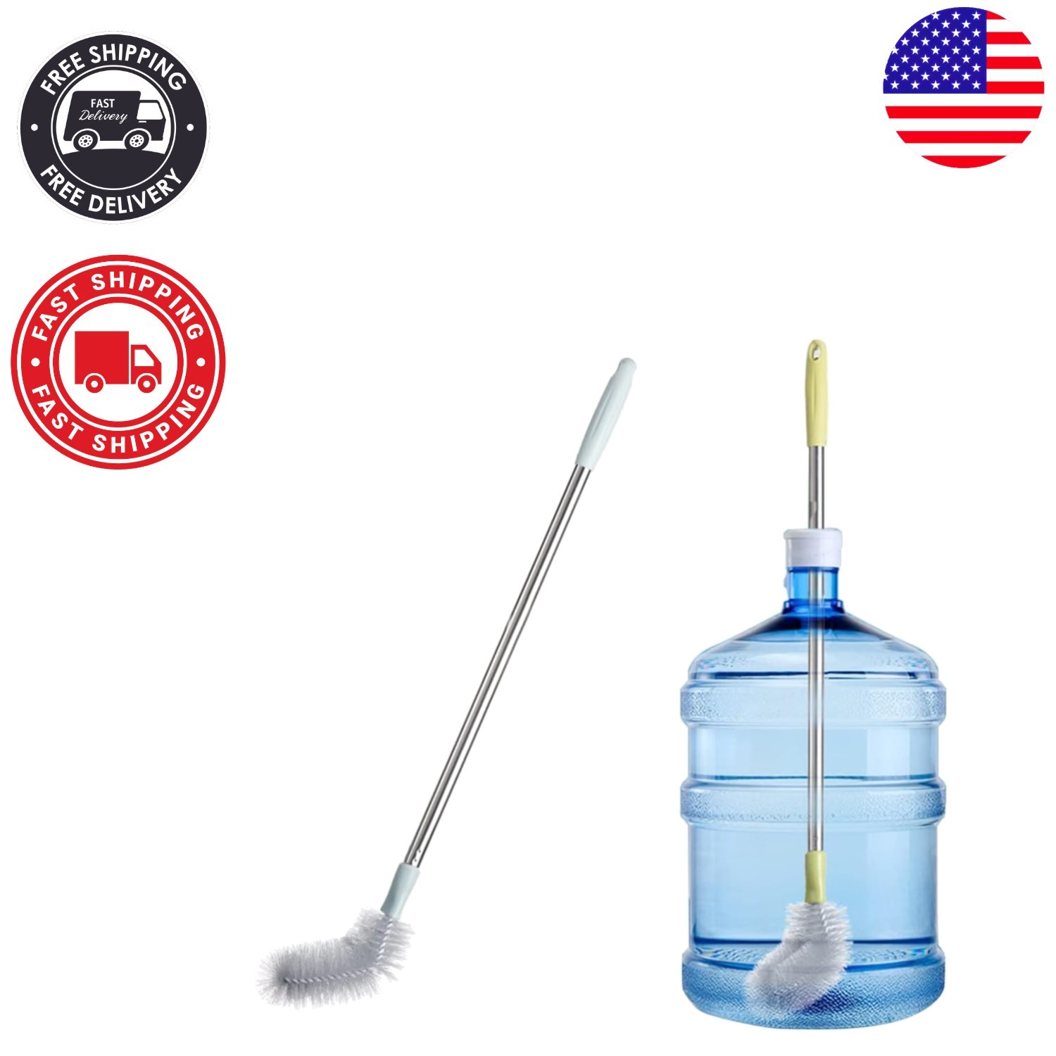 28-Inch Reusable Bottle Cleaning Brush Set – Versatile for Various Surfaces