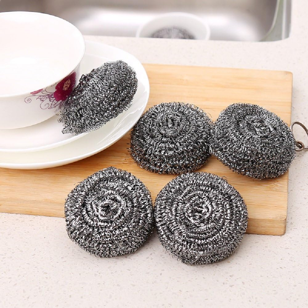 12 Pcs Stainless Steel Wool Scrubber, Steel Wool Soap Pads, Steel Wool Scrubber