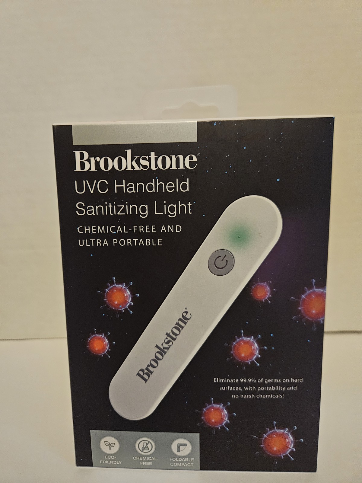 Brookstone UVC Handheld Sanitizing Light Chemical Free – Kills 99.9% of Germs