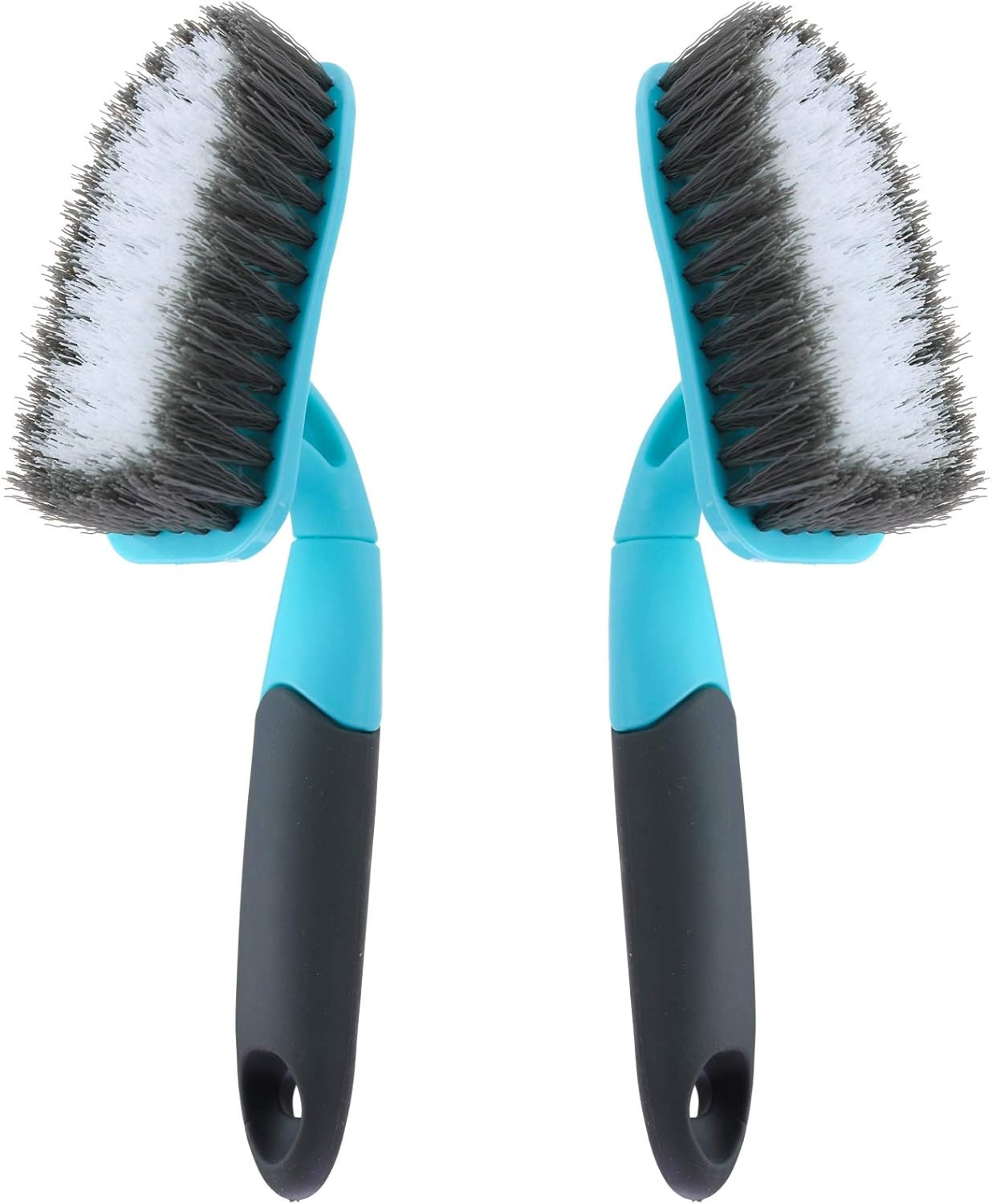 2-Pack Scrub Brush for Cleaning with Long Handle, Medium Firm Brush Bathroom Cle