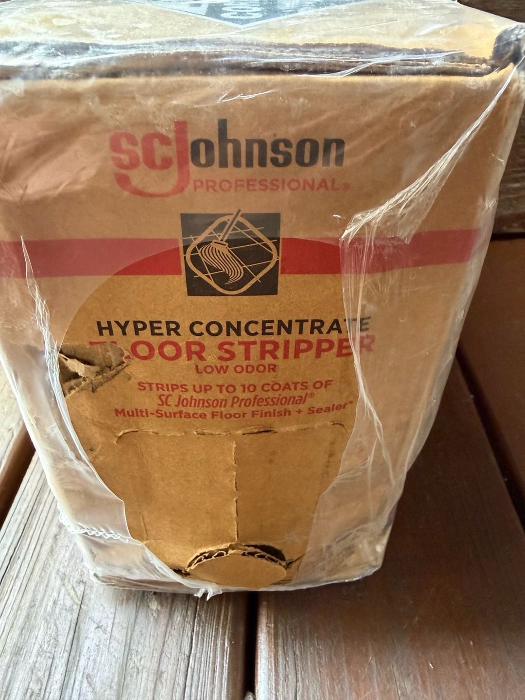 SC Johnson Pro Hyper Concentrate Floor Stripper, Low Odor, 2 G Bag-in-Box