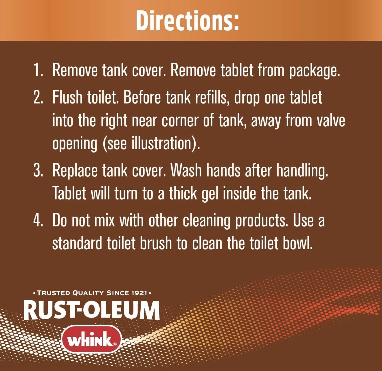 4 – Whink Rust Guard 2 In 1 Hard Water & Rust Toilet Bowl Cleaner – 8 Tabs Total