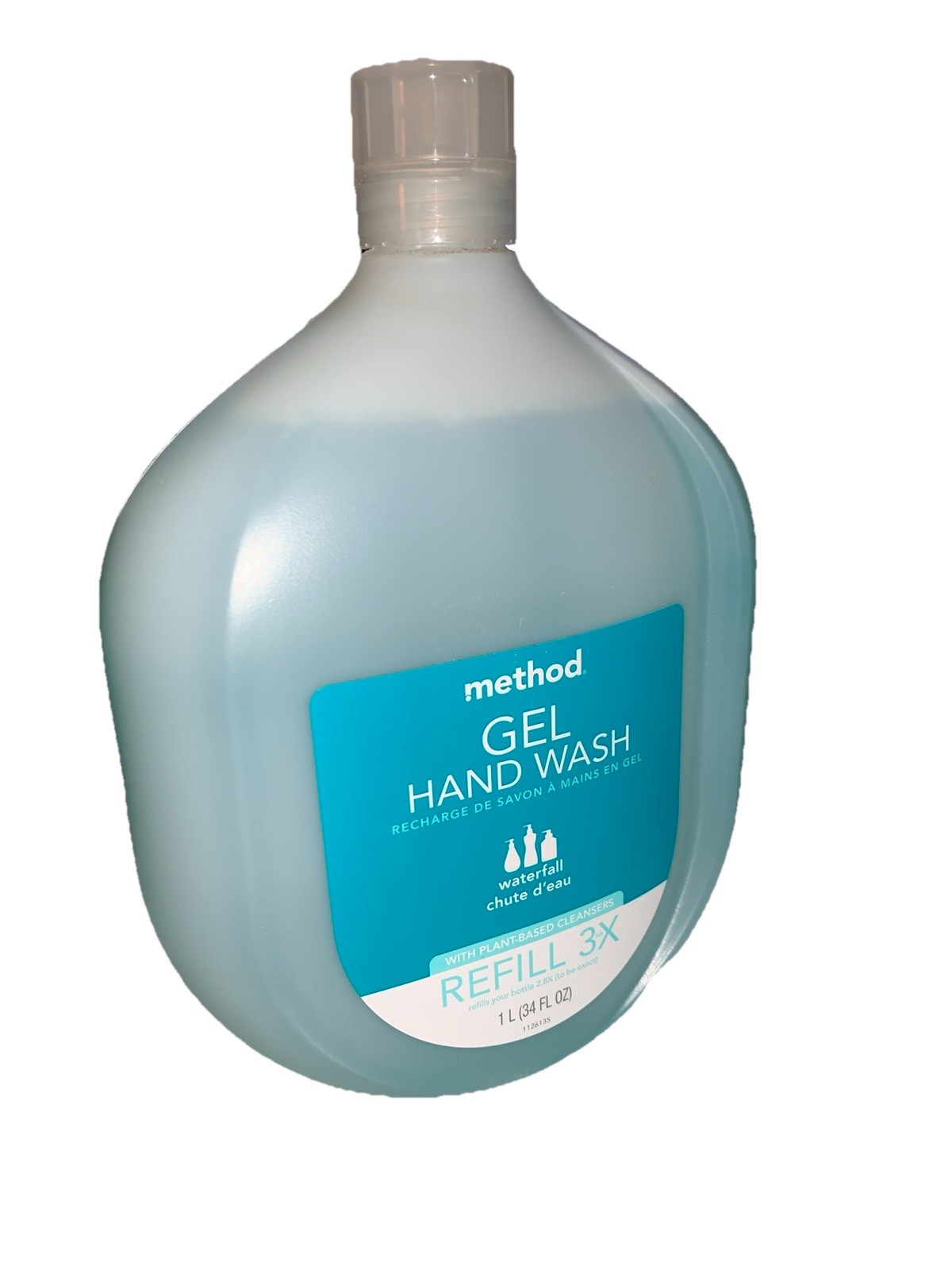 Method Gel Hand Wash Waterfall Scent 3x Refill Plant Based Cleansers 34 oz